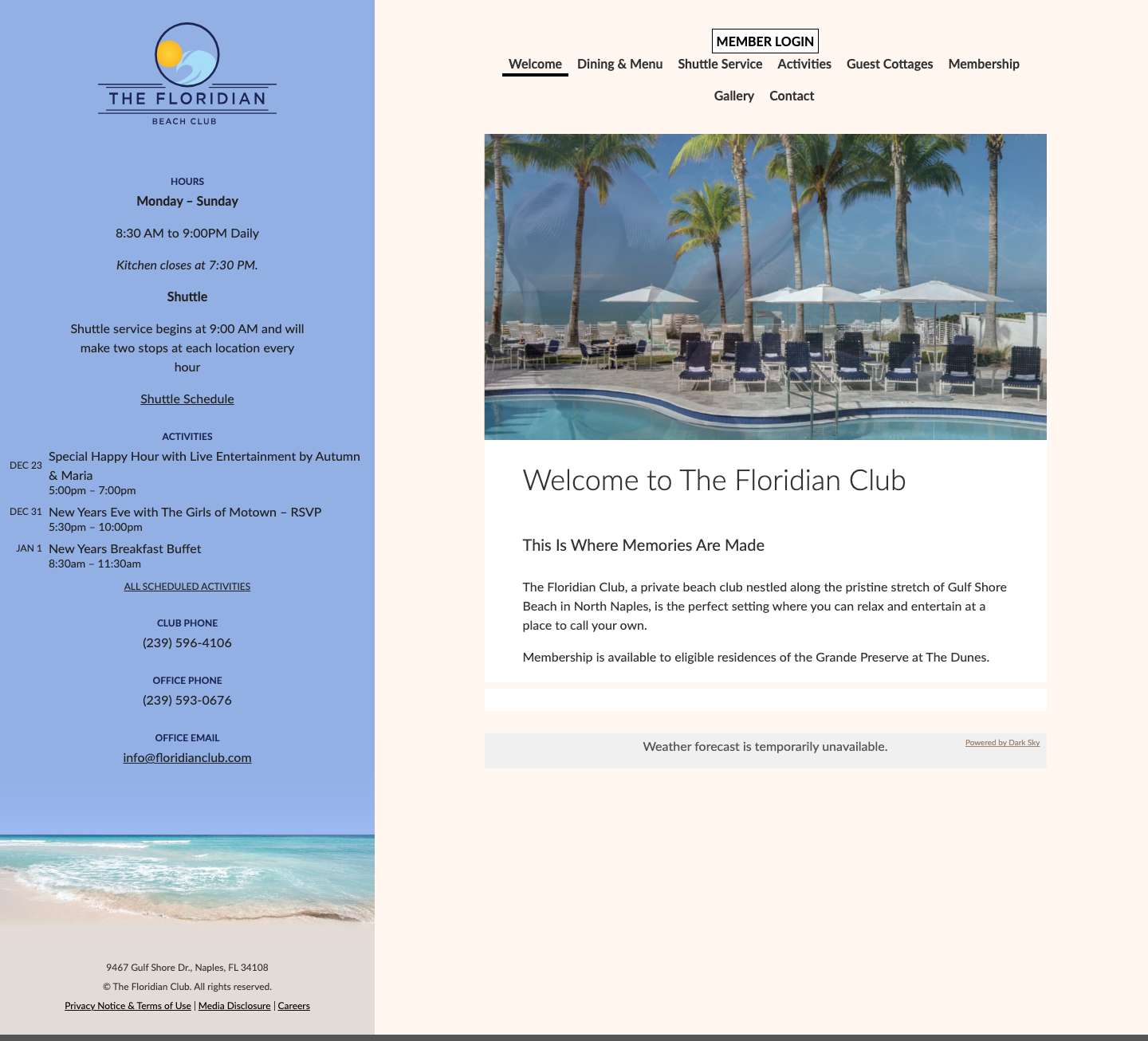 Home - The Floridian Club - Full Screenshot