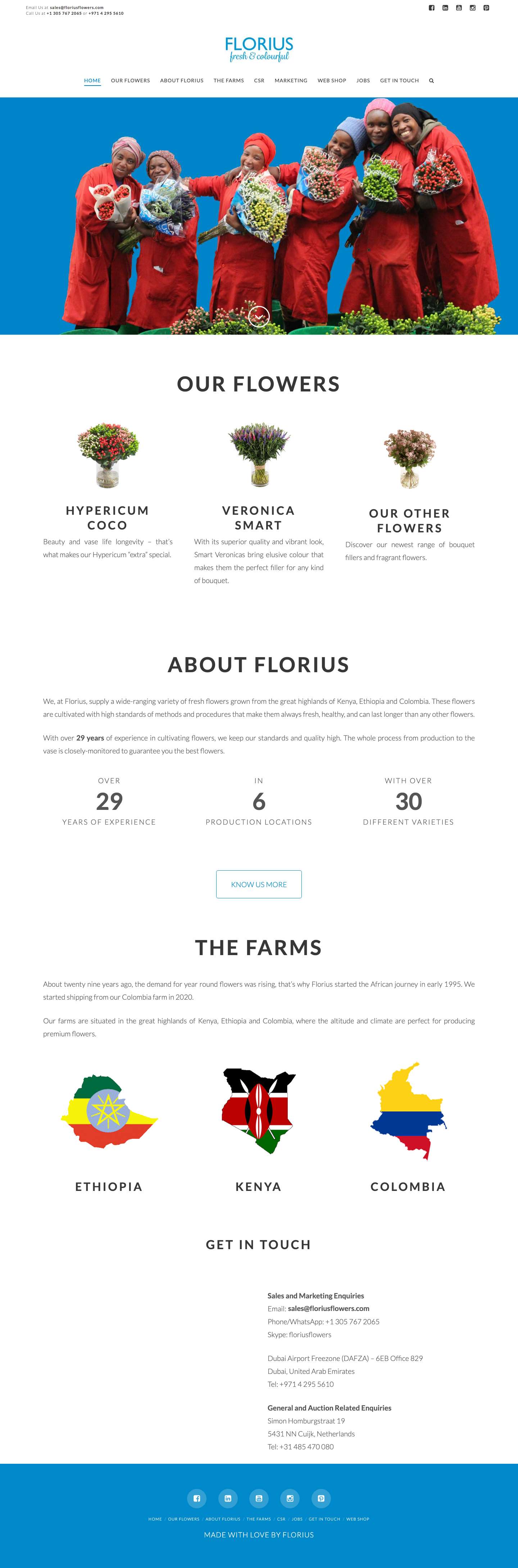 Florius Flowers | Fresh & Colourful - Full Screenshot