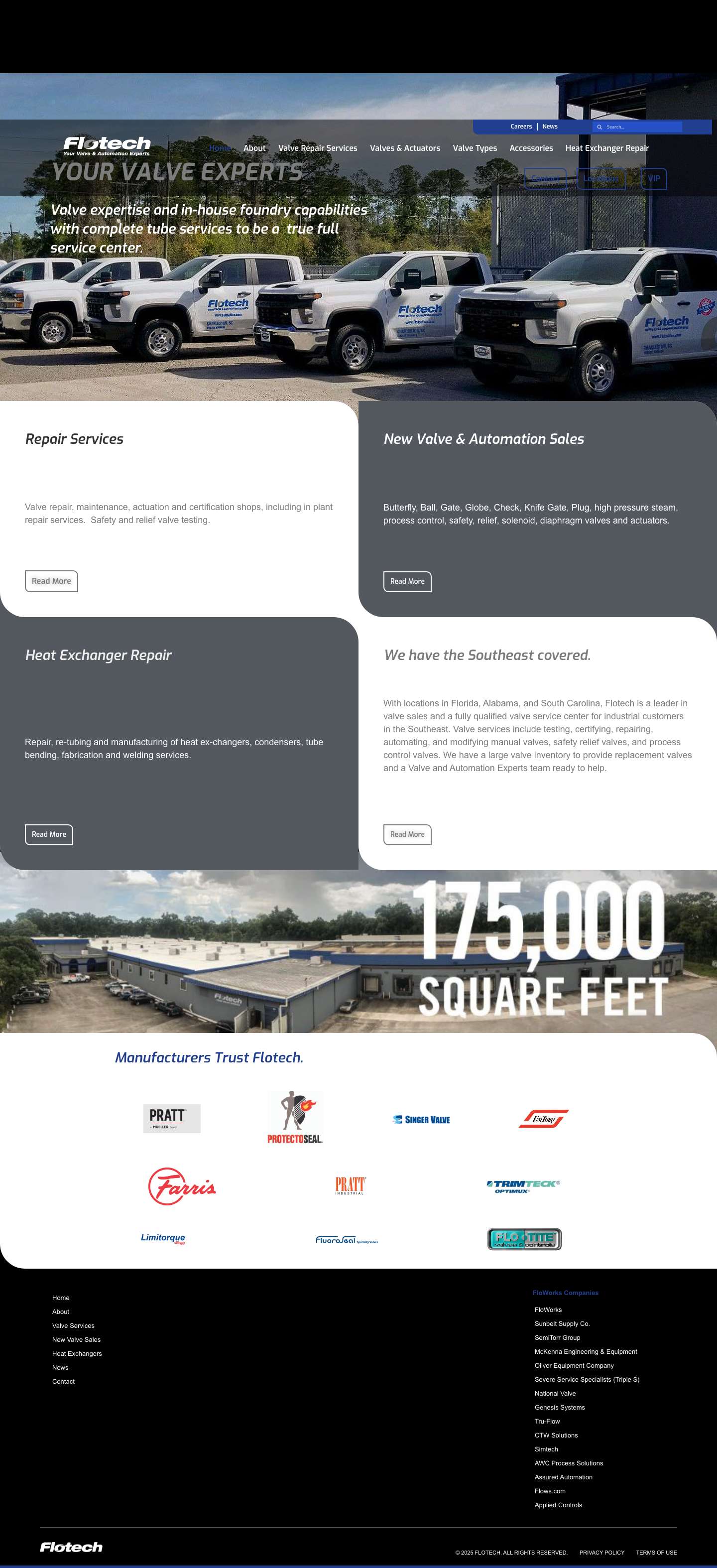 Home | Flotech, FloWorks Co. - Valve & Automation Experts - Full Screenshot