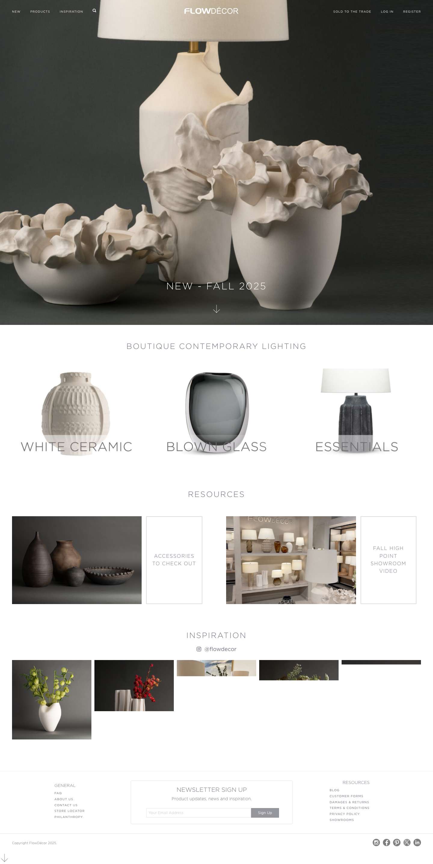 Contemporary Lighting | FlowDecor - In-Stock, Ships Next Day - Full Screenshot