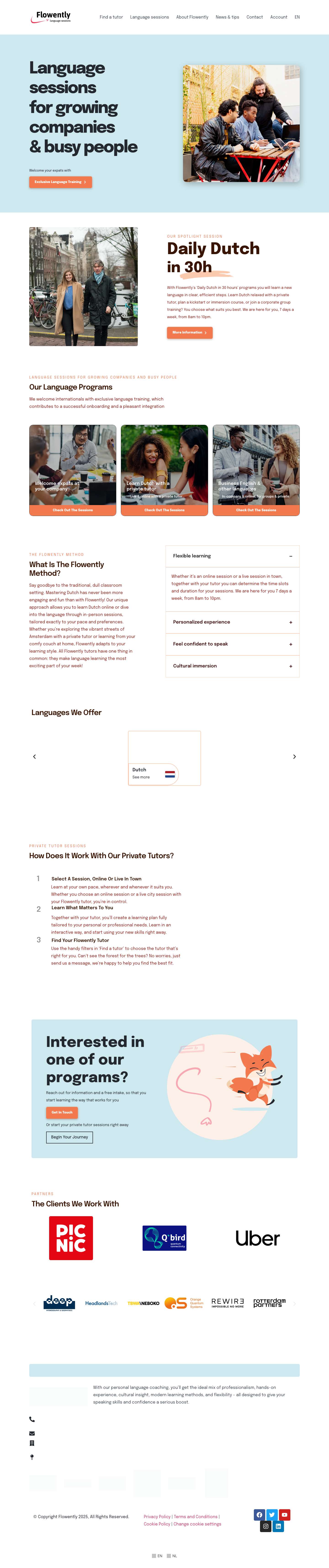 Home - Flowently - Full Screenshot