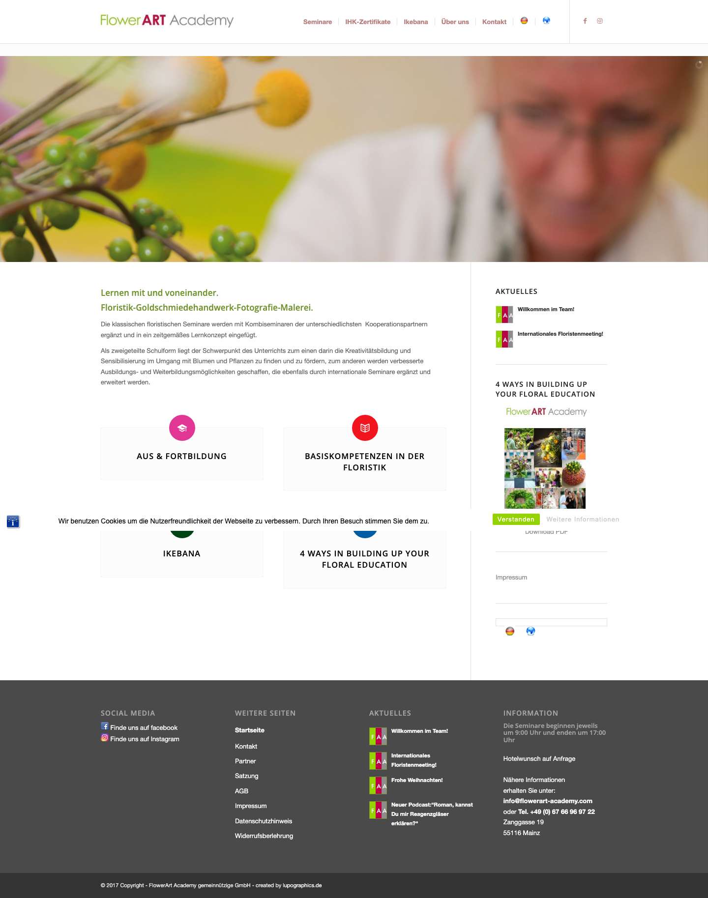Startseite - Flowerart-Academy - Full Screenshot