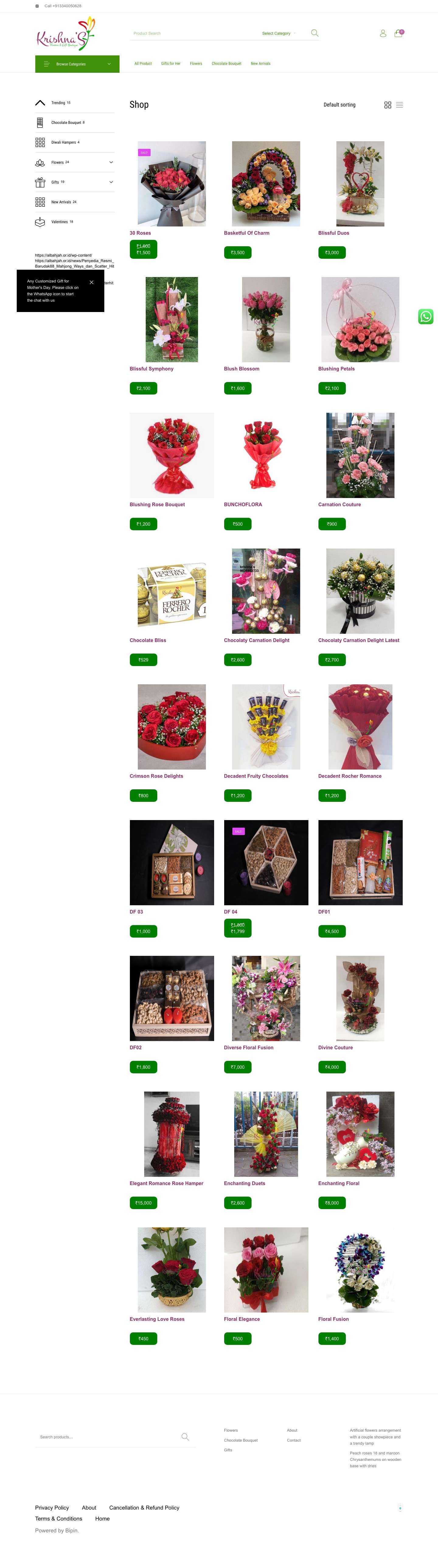 Shop - flowers to kolkata - Full Screenshot