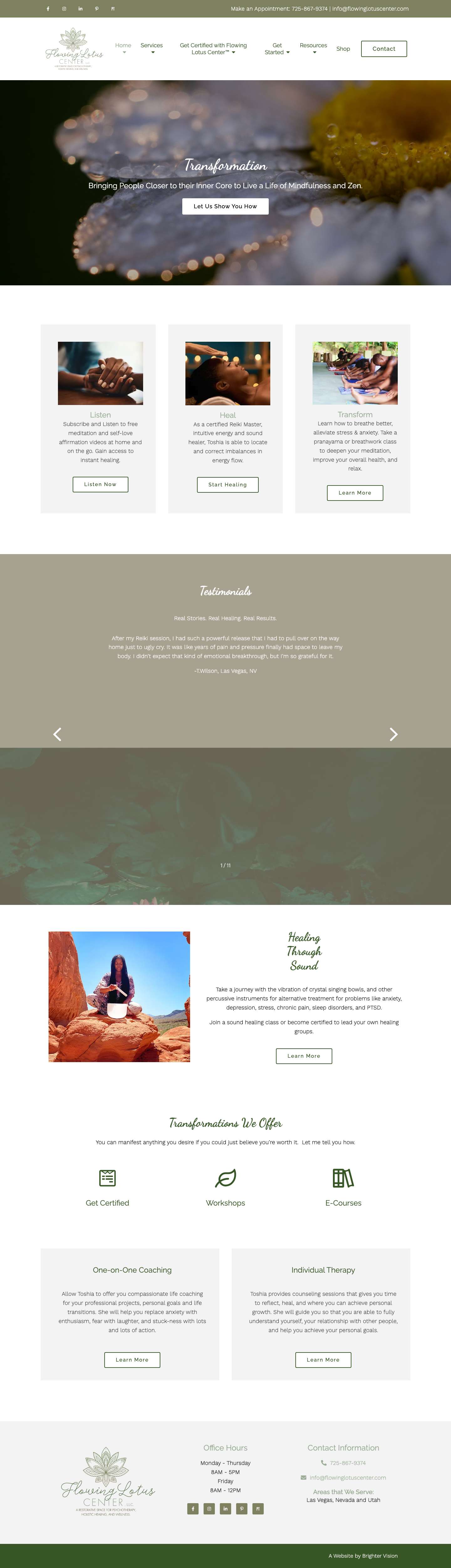 Flowing Lotus Center, LLC. | Therapy for Adults | Las Vegas, NV - Full Screenshot