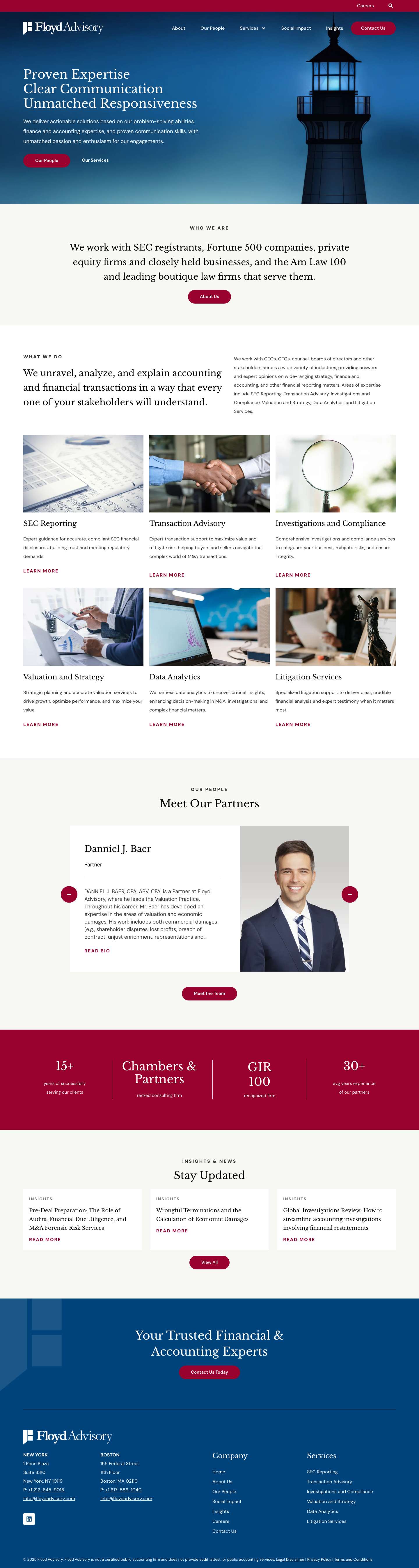 Floyd Advisory | Business Strategy, Financial & Accounting Expertise - Full Screenshot