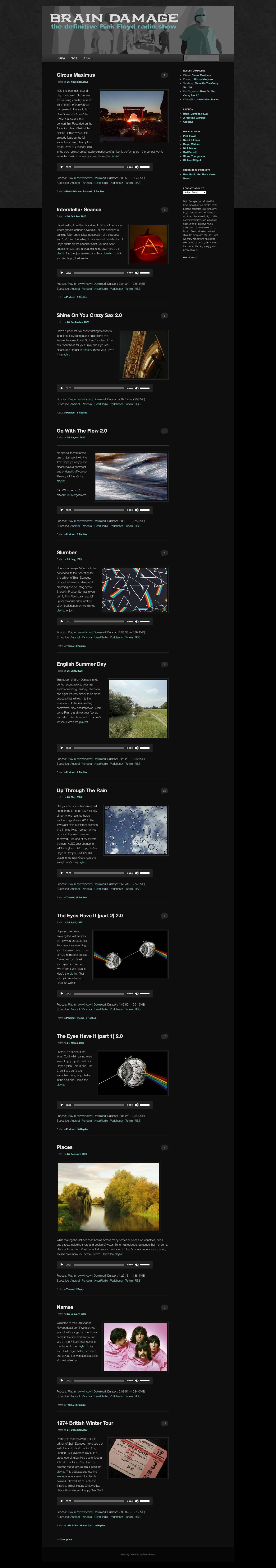 FloydPodcast.com | The original and longest running Pink Floyd podcast! - Full Screenshot