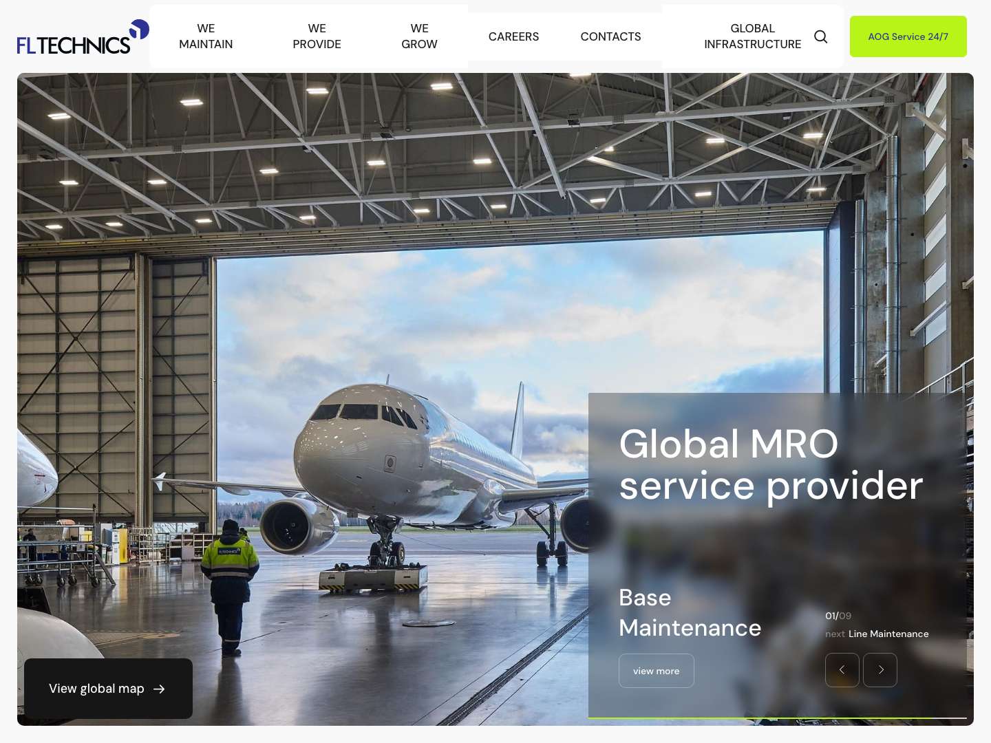 FL Technics | Global Aircraft Maintenance & Repair Services - Full Screenshot