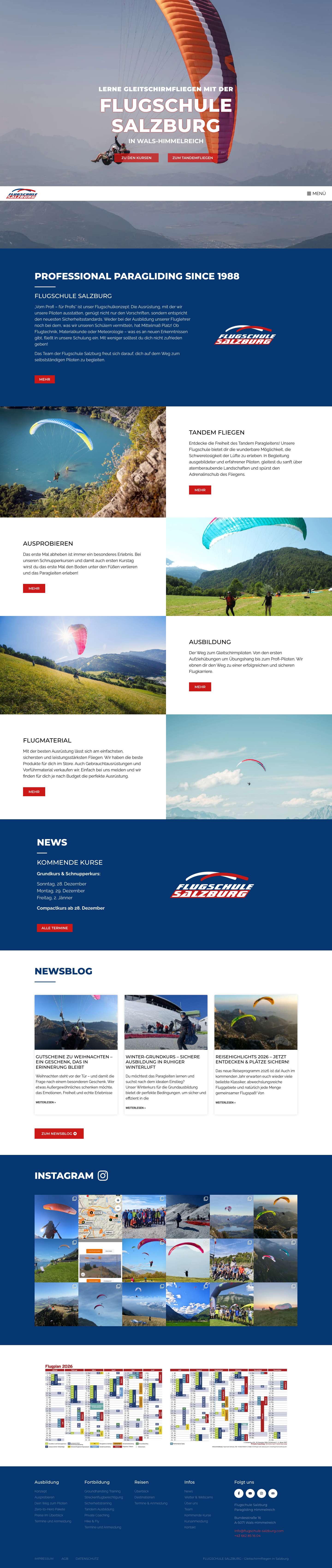 Flugschule Salzburg | Flugschule Salzburg - Full Screenshot