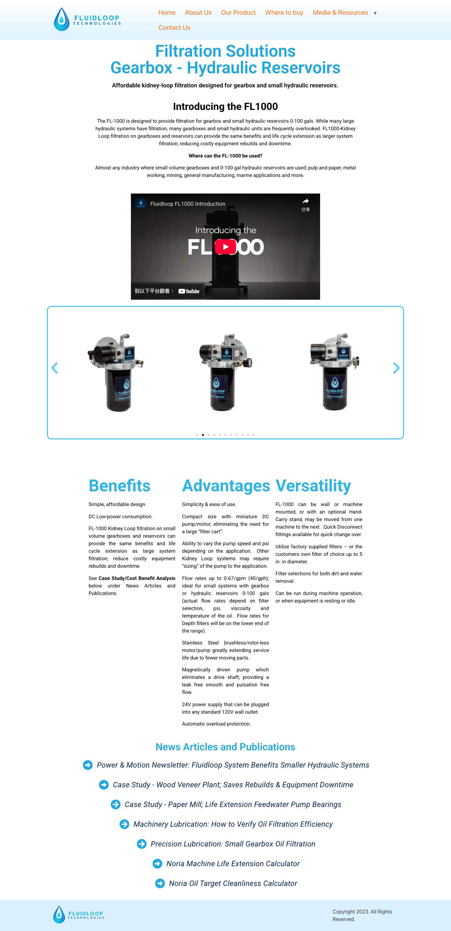 fluidloop – Filtration Solutions - Full Screenshot