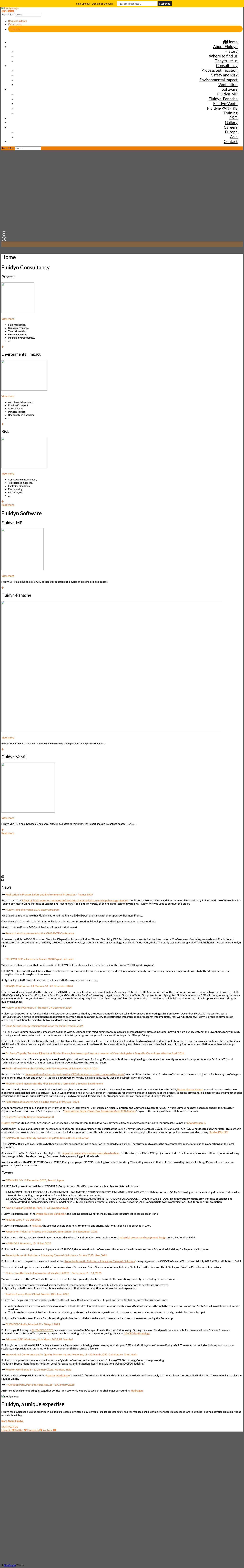 Fluidyn - Consultancy & Software in CFD, Multiphysics and Environment - Full Screenshot