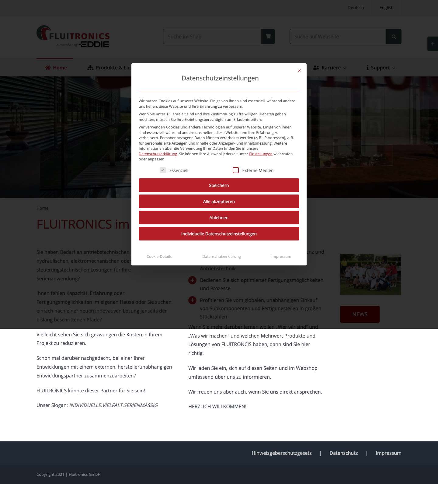 Home - Fluitronics GmbH - Full Screenshot