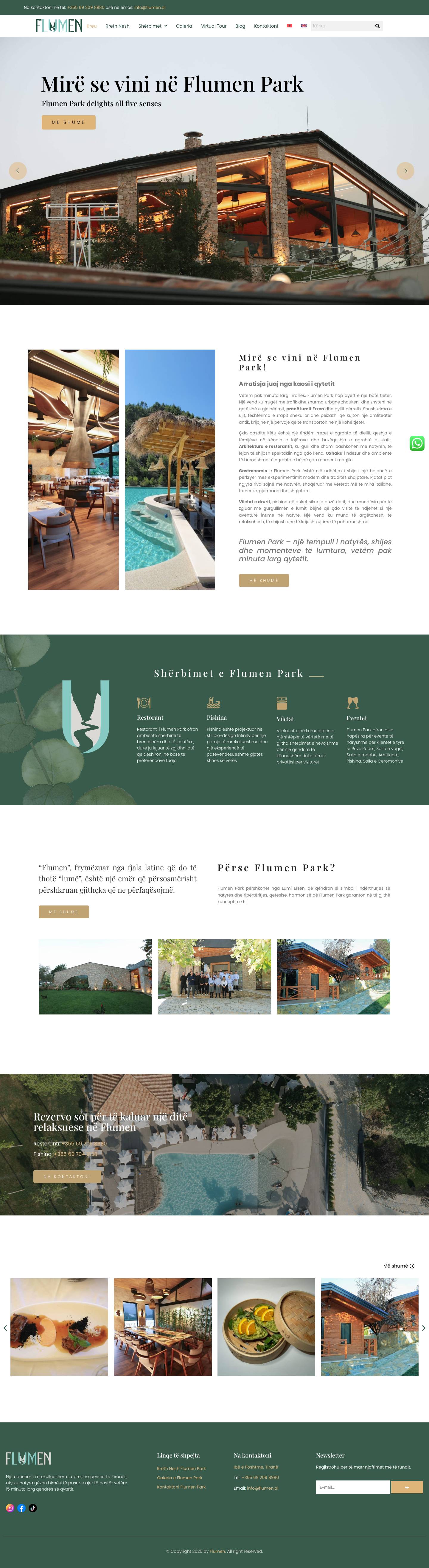 Flumen Park Tirana - Delights All Five Senses - Full Screenshot