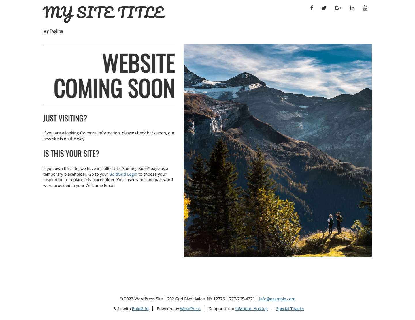 MY SITE TITLE – My Tagline - Full Screenshot