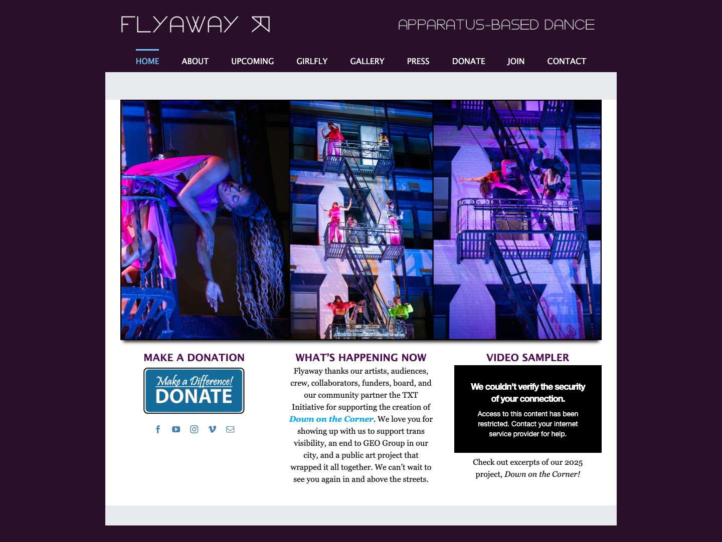 Flyaway Productions – Apparatus Based Dance - Full Screenshot