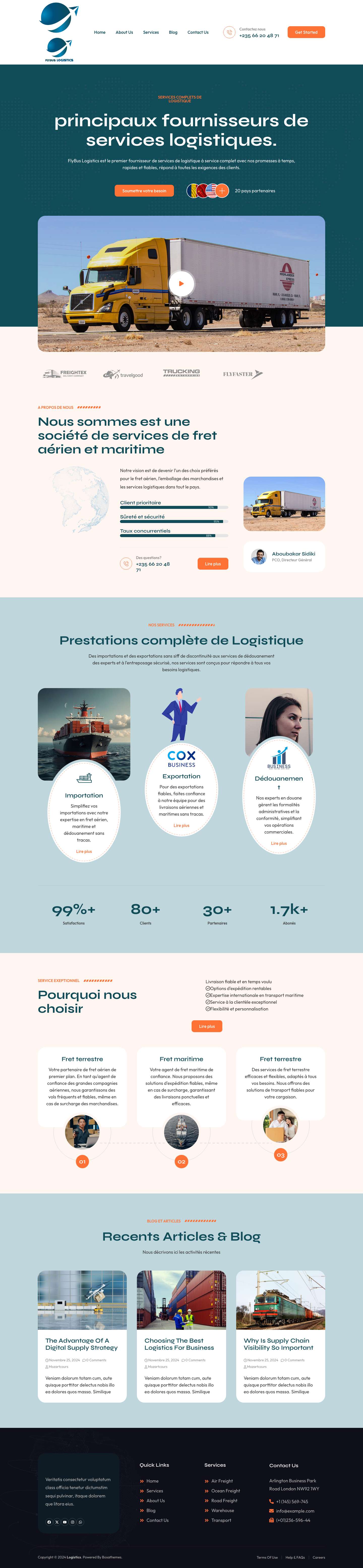 Home - Flybus Logistics - Full Screenshot