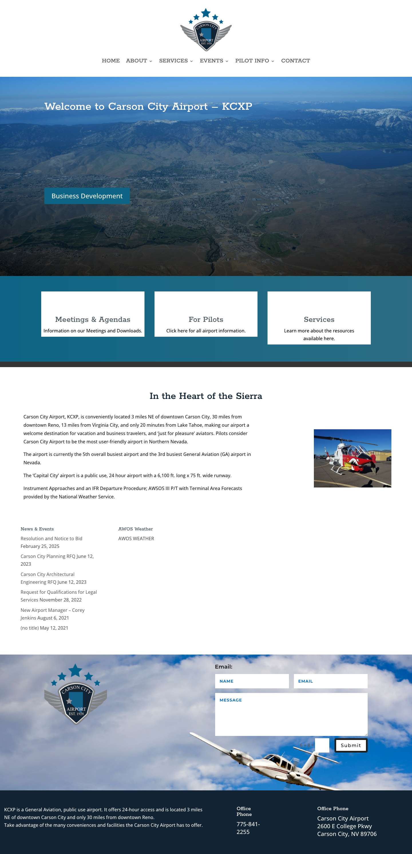 Carson City Airport | Heart of the Sierra - Full Screenshot