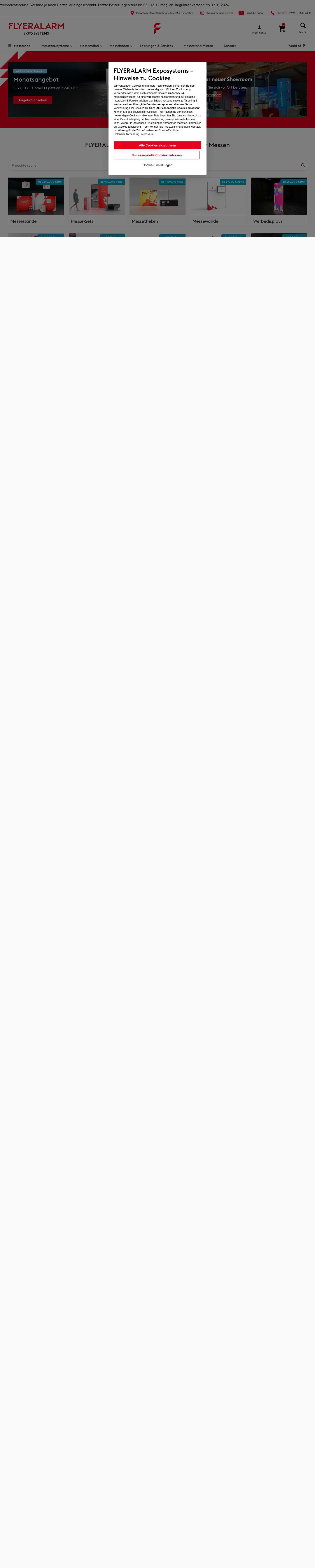 Mobile Messelösungen | FLYERALARM Expo SystemsEinkaufswagenClick to open the search input field - Full Screenshot