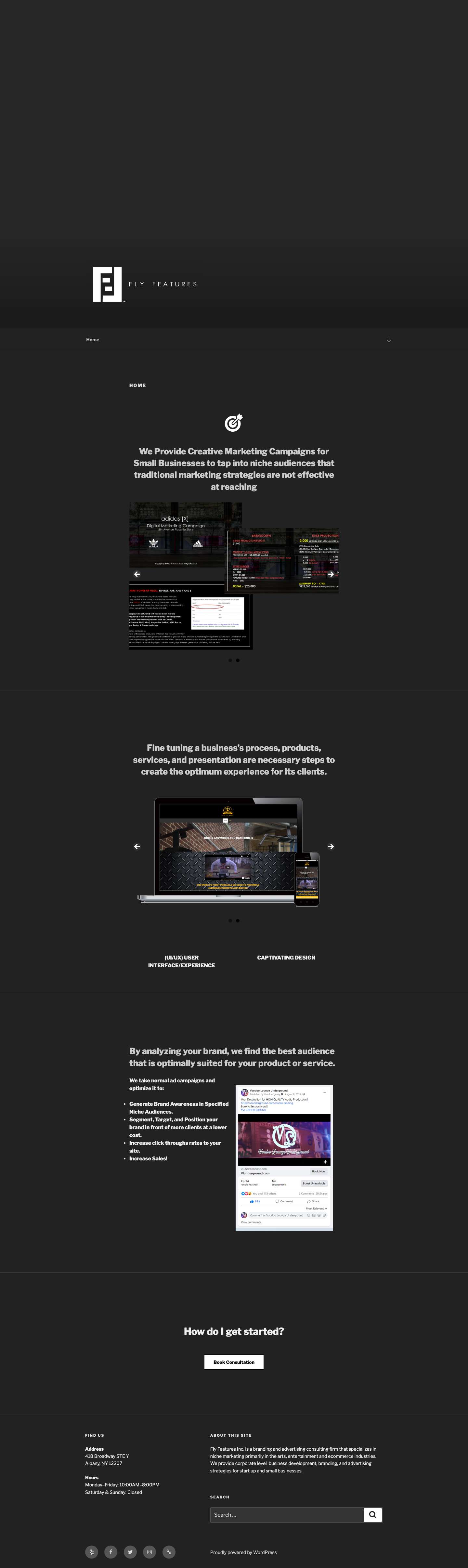 Fly Features Inc - Full Screenshot