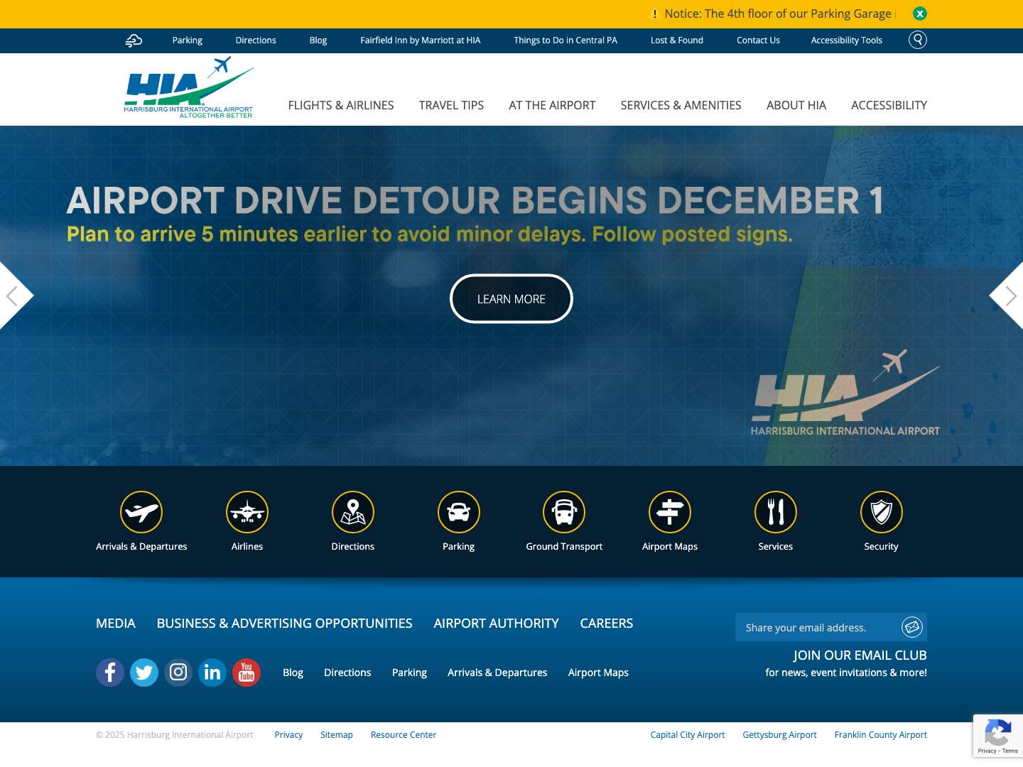 Harrisburg International Airport - Full Screenshot