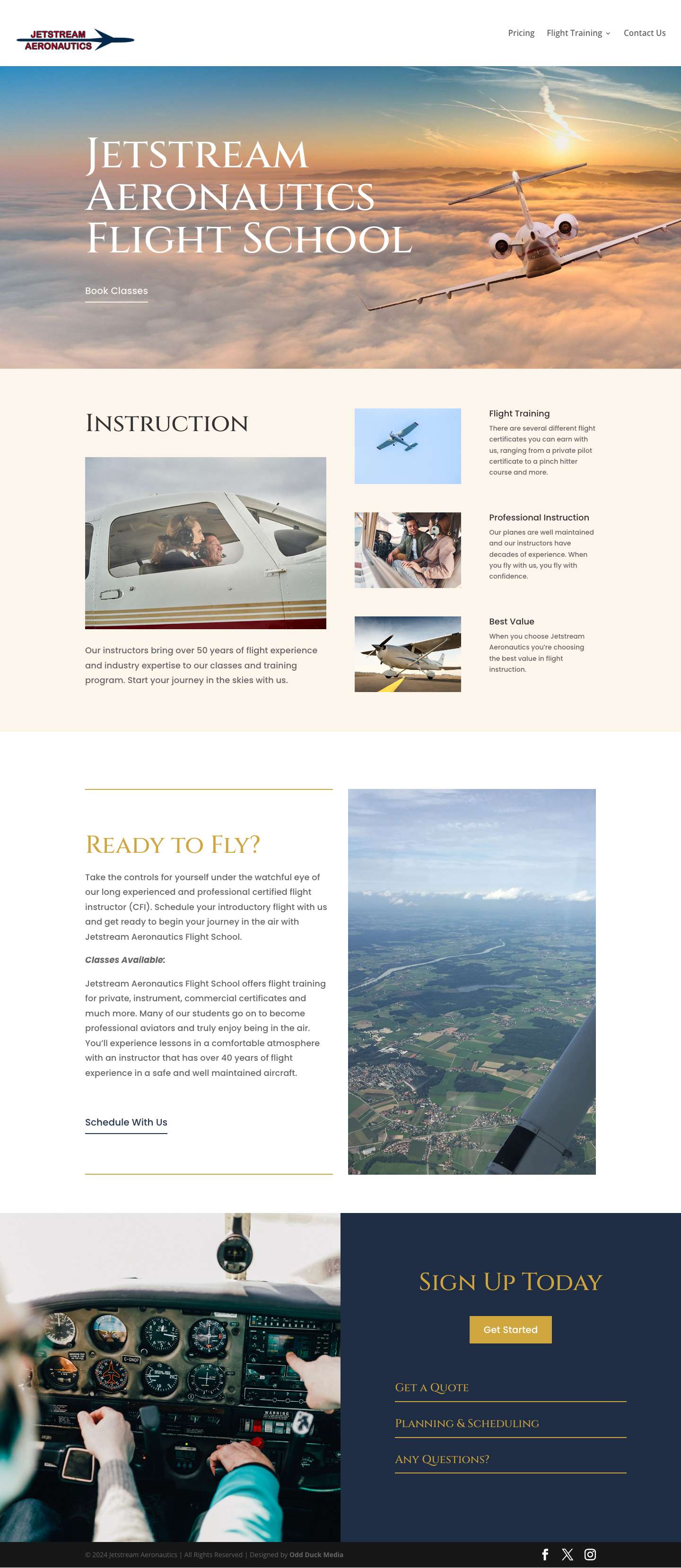 Jetstream Aeronautics Flight School | Learn To Fly In San Antonio Texas - Full Screenshot