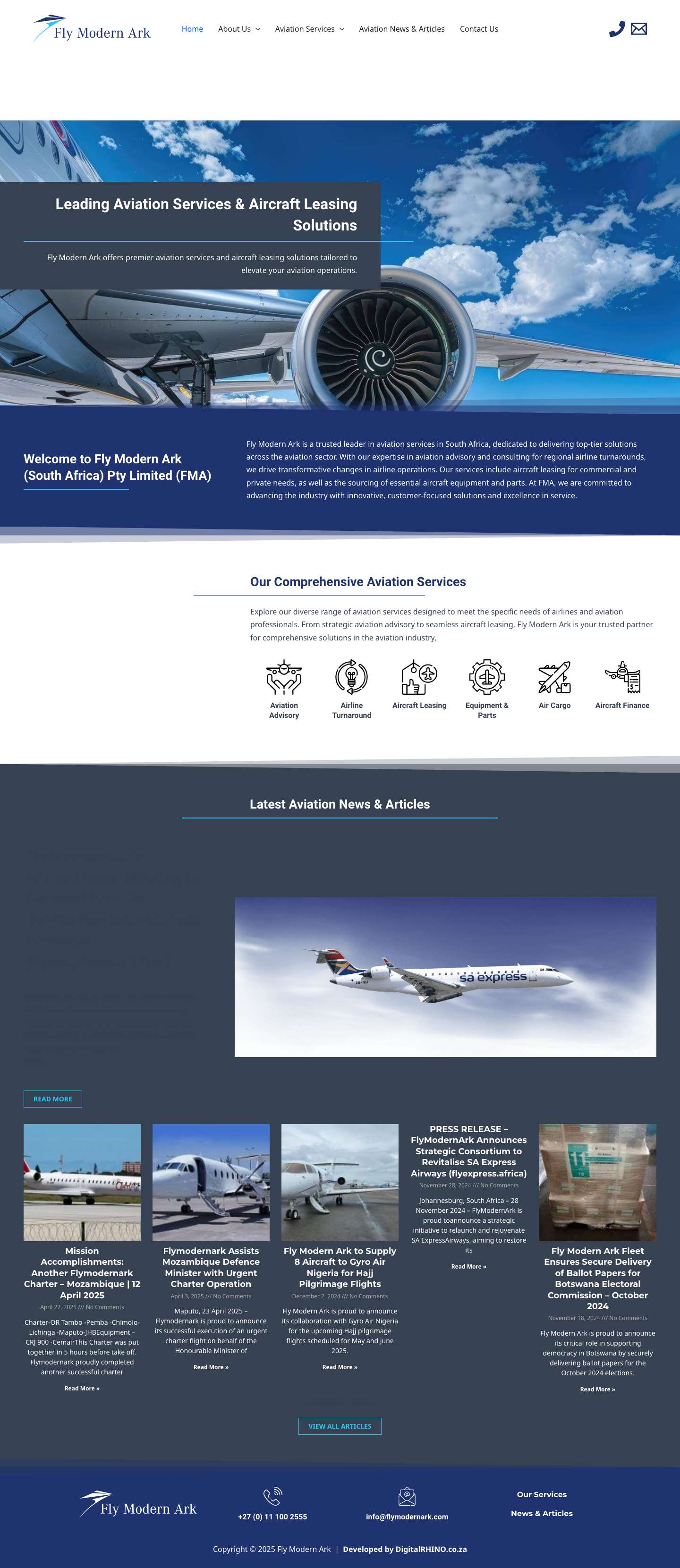 Aviation & Aircraft - Fly Modern Ark Email Email - Full Screenshot