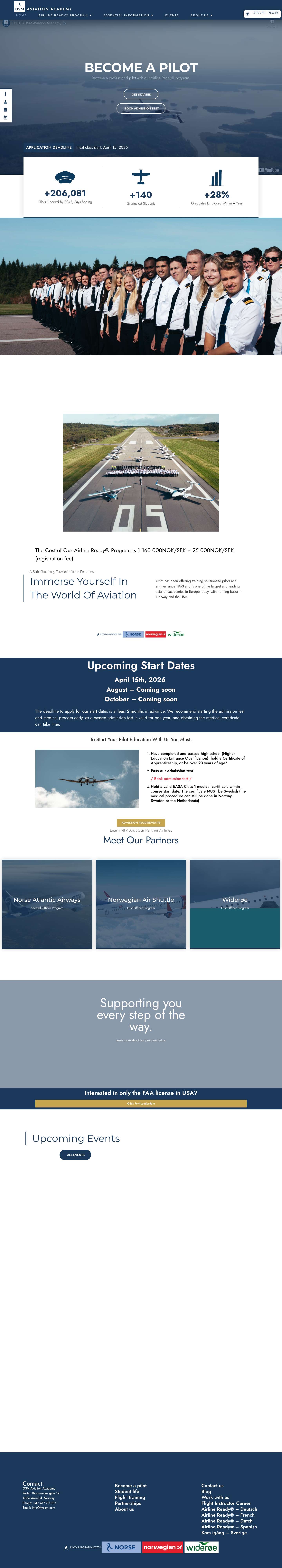 Home - OSM Aviation Academy - Full Screenshot