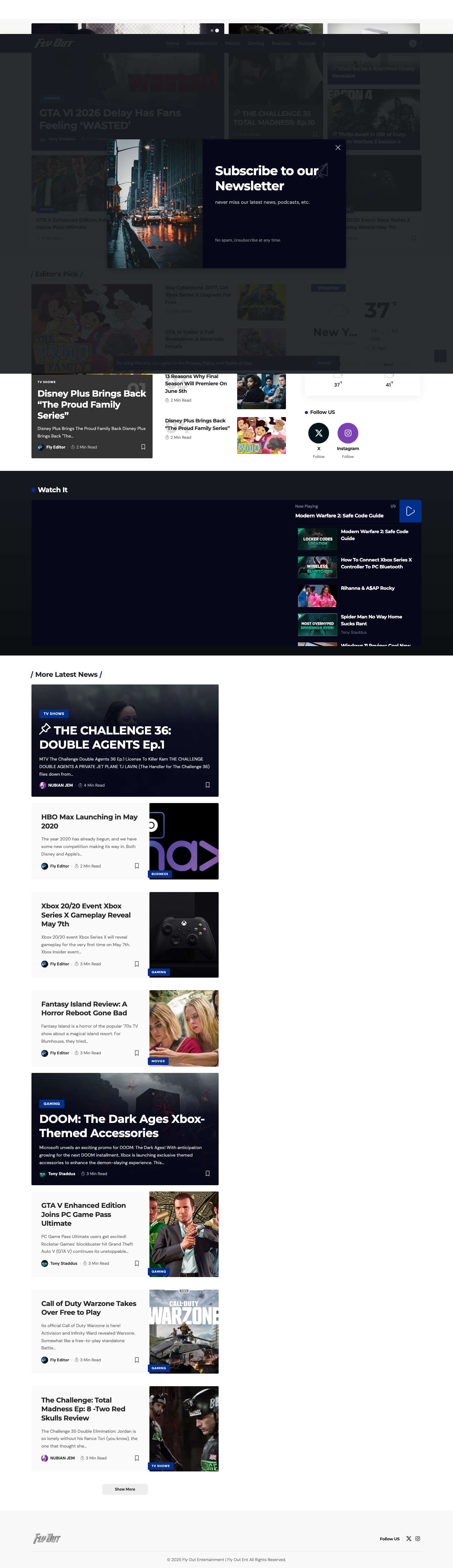 Fly Out Ent - All Entertainment - Full Screenshot