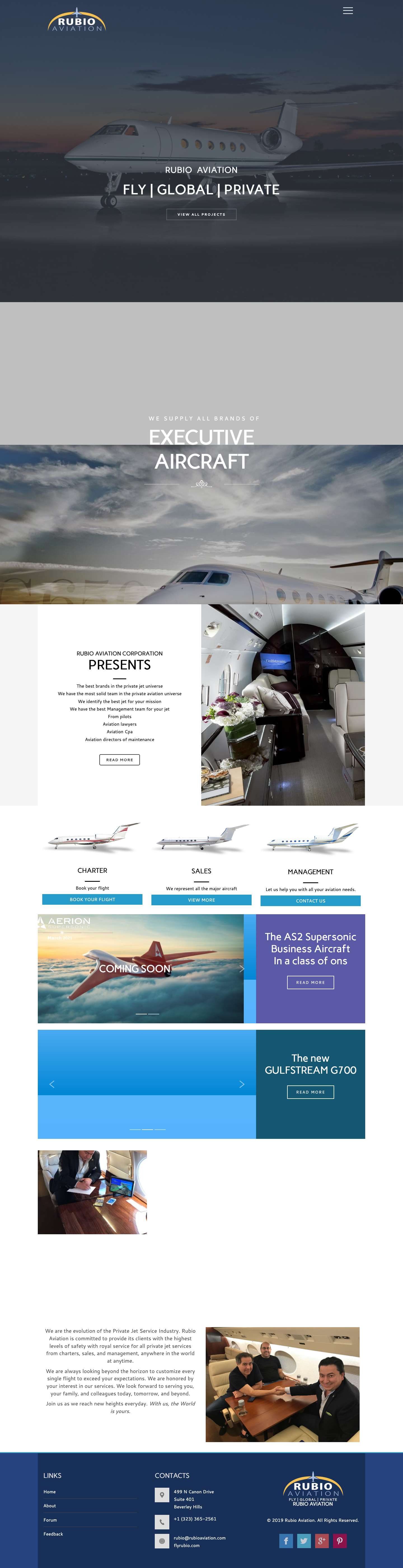 Homepage - Rubio Aviation - Full Screenshot