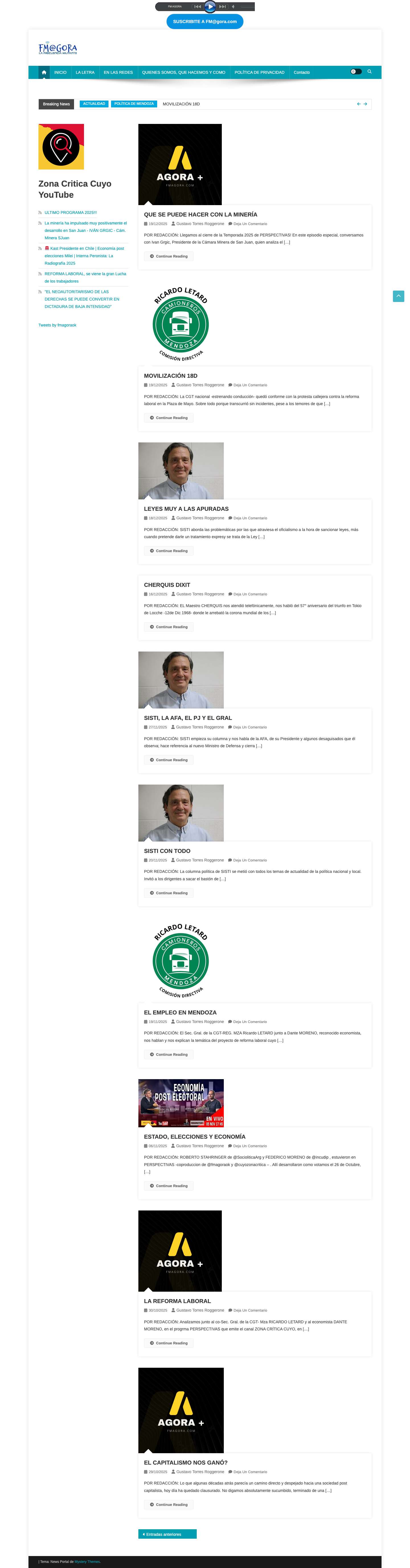 FM AGORA – La Frecuencia Militante - Full Screenshot