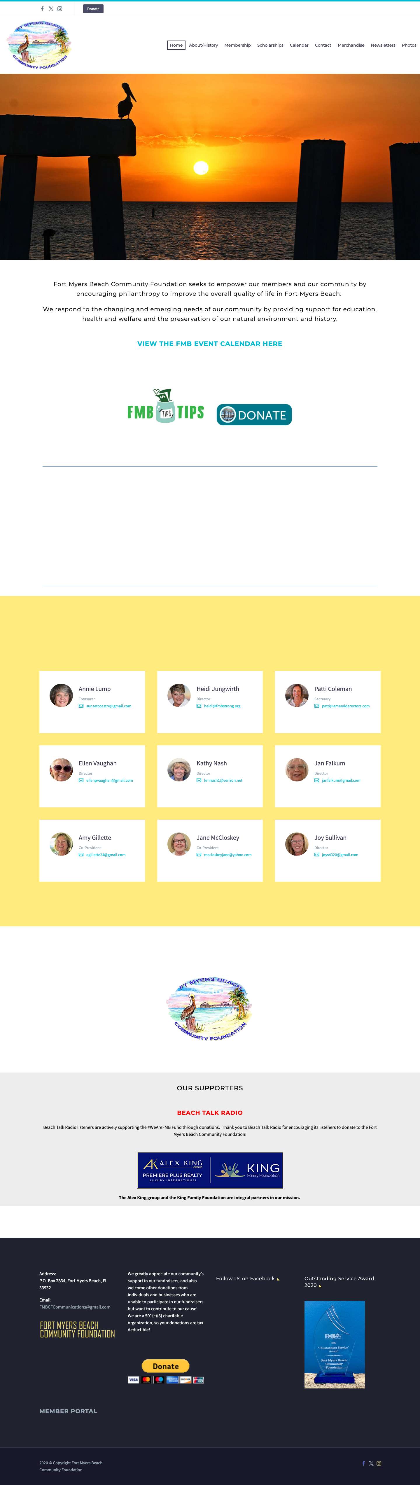 Home - Fort Myers Beach Community Foundation - Full Screenshot