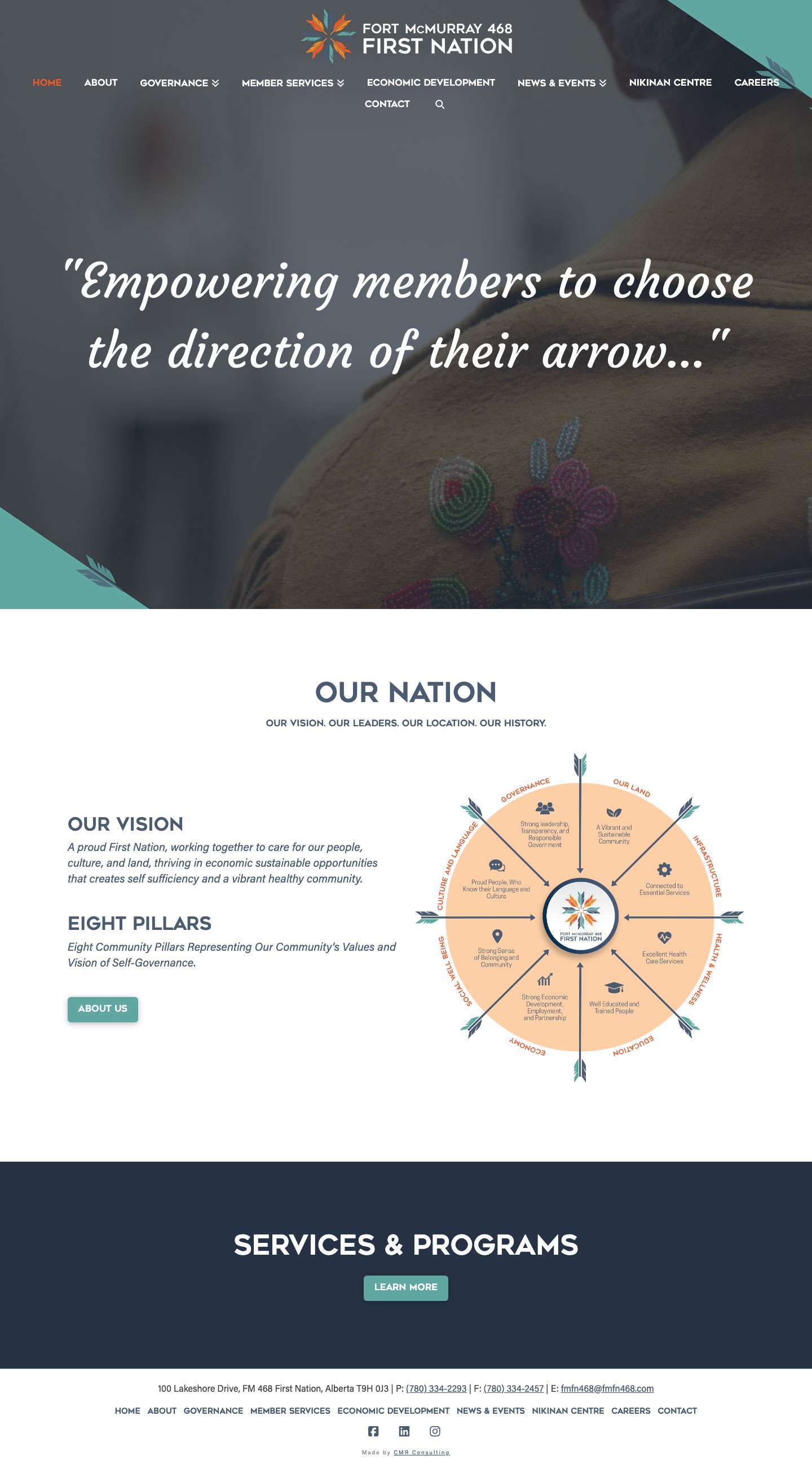 Fort McMurray 468 First Nation | Website - Full Screenshot