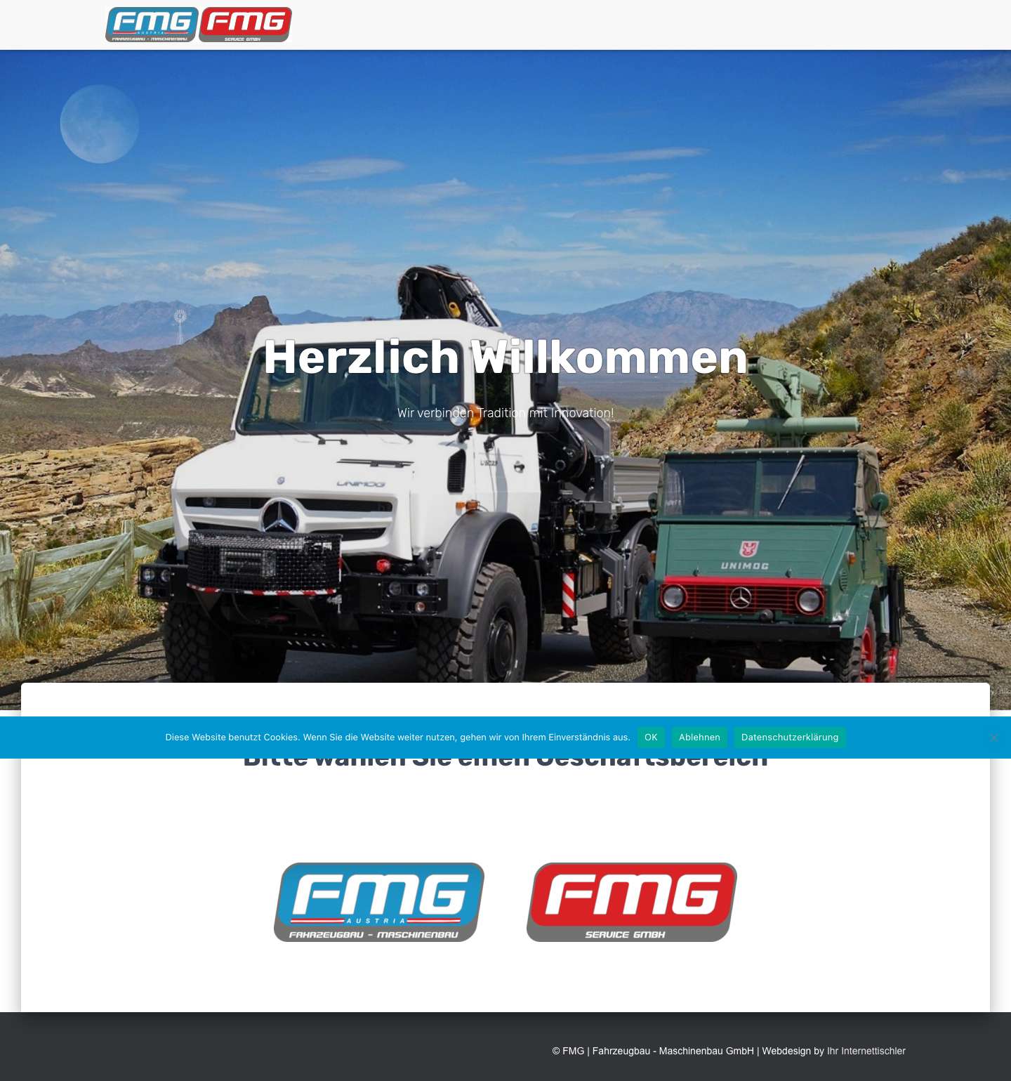 FMG Fahrzeugbau – Maschinenbau – Service - Full Screenshot
