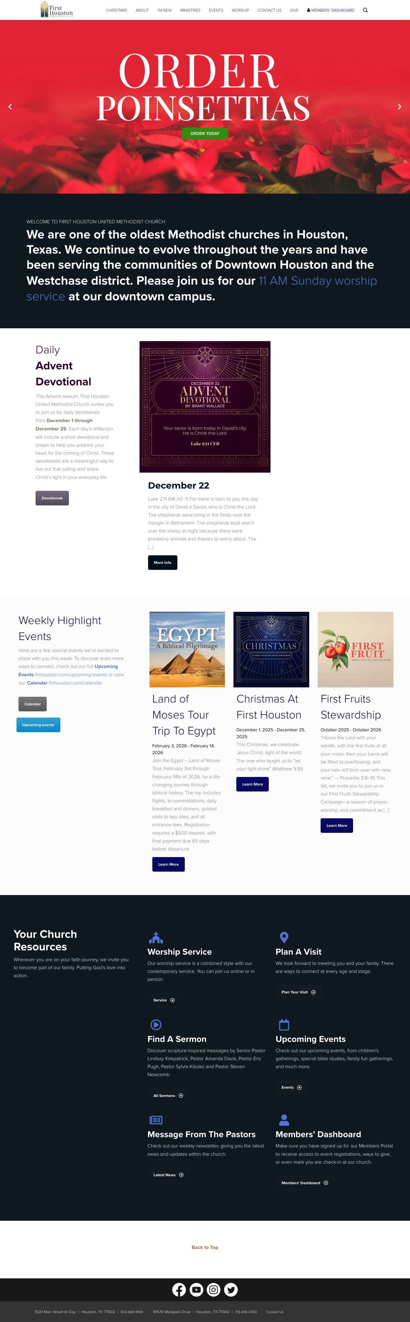 Home of First Methodist Houston - Full Screenshot