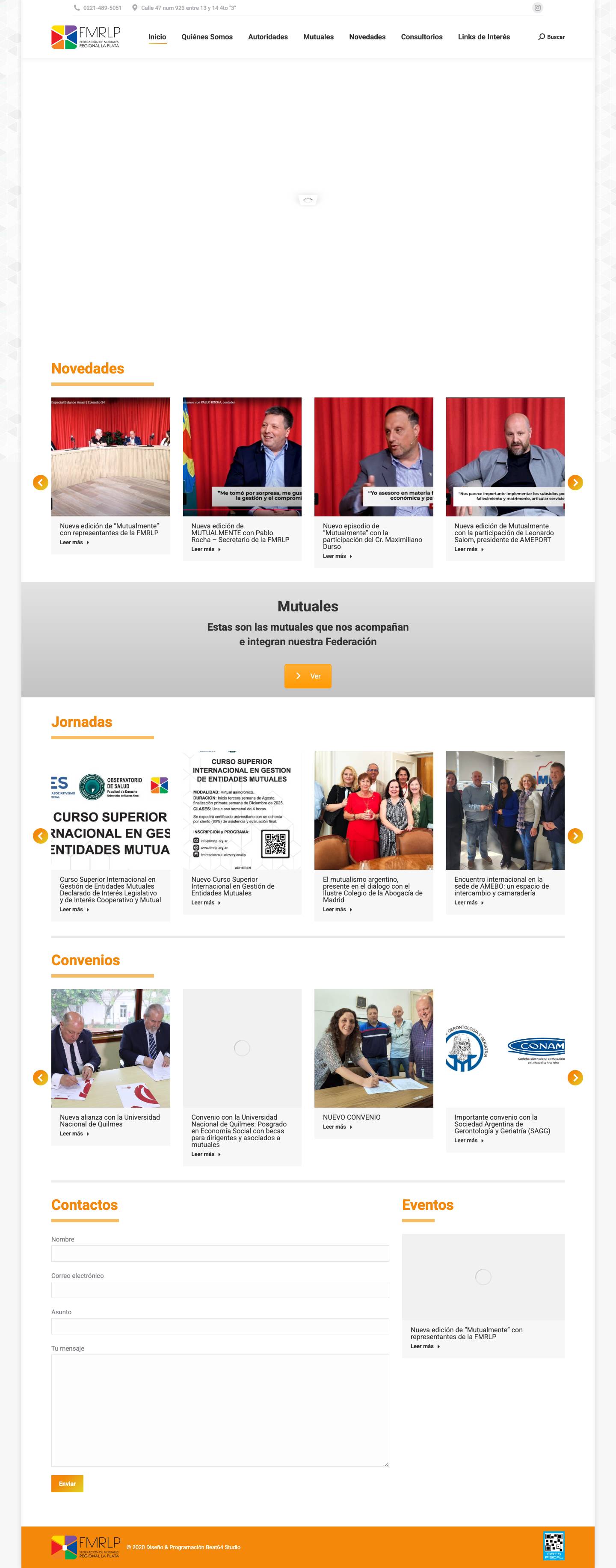 Federación – Federación de Mutuales Regional La Plata - Full Screenshot