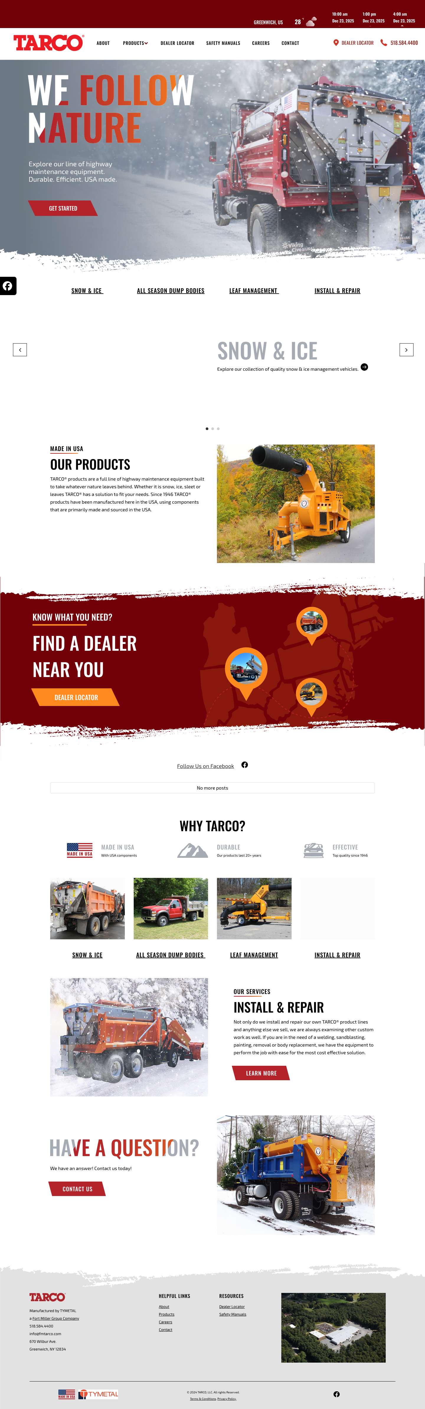 TARCO® | Highway Maintenance EquipmentComments Box SVG icons - Full Screenshot