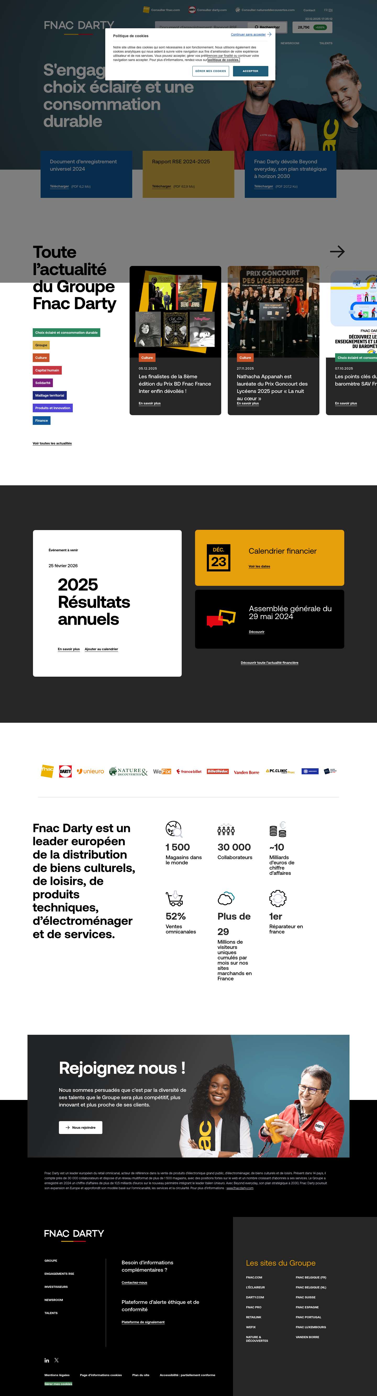 Accueil | Fnac DartyFNAC DARTY - Full Screenshot