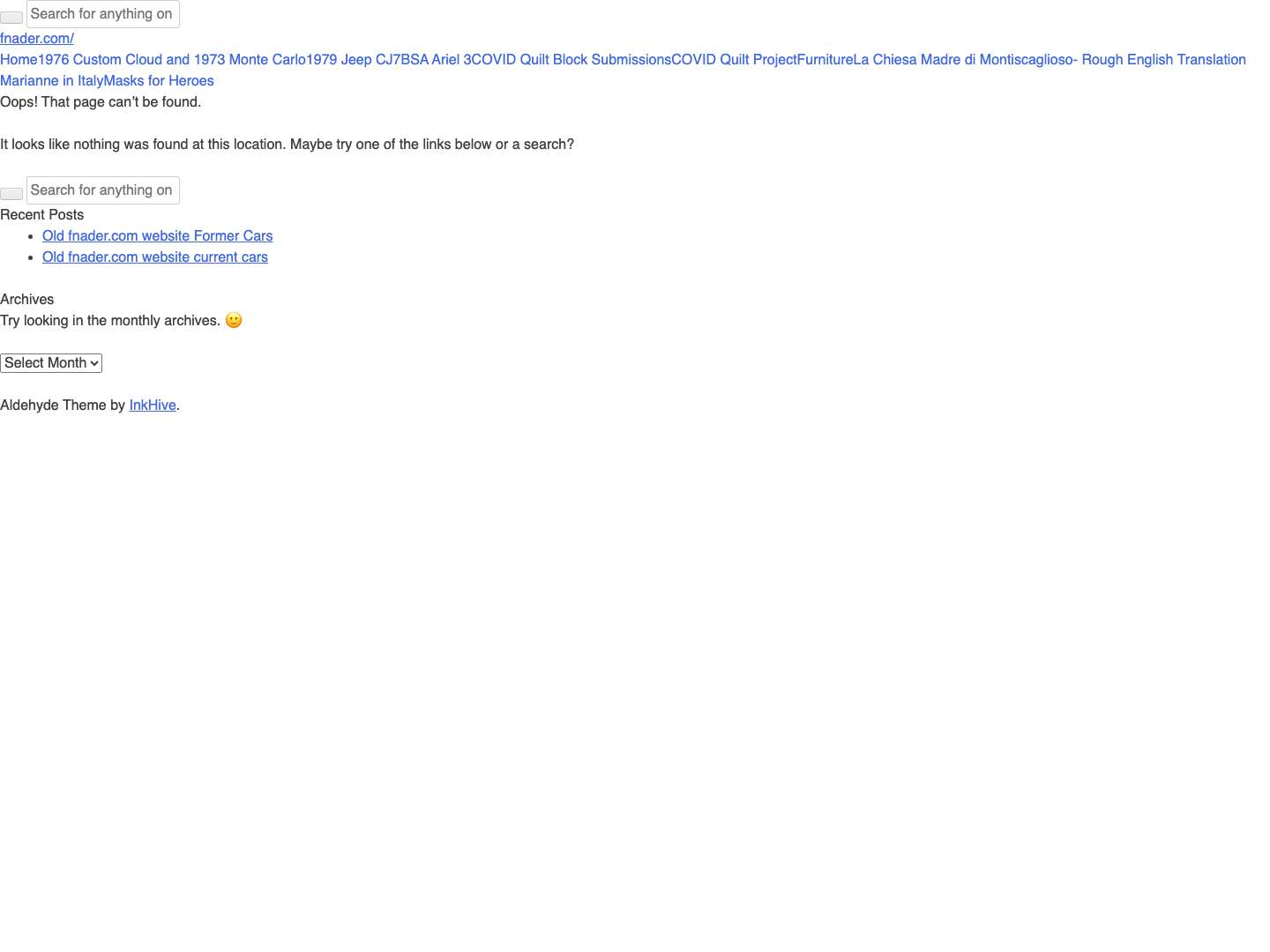 Page not found | fnader.com/ - Full Screenshot