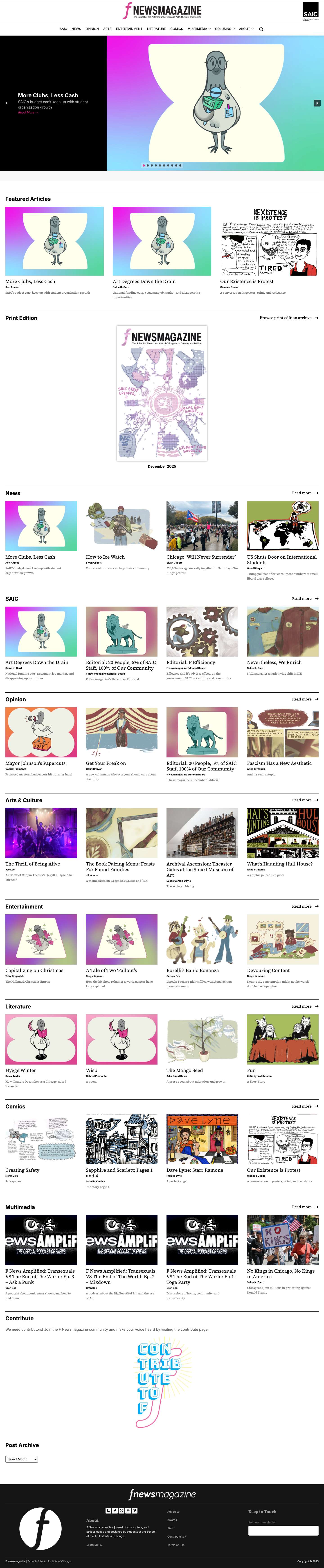 Home - F Newsmagazine - Full Screenshot