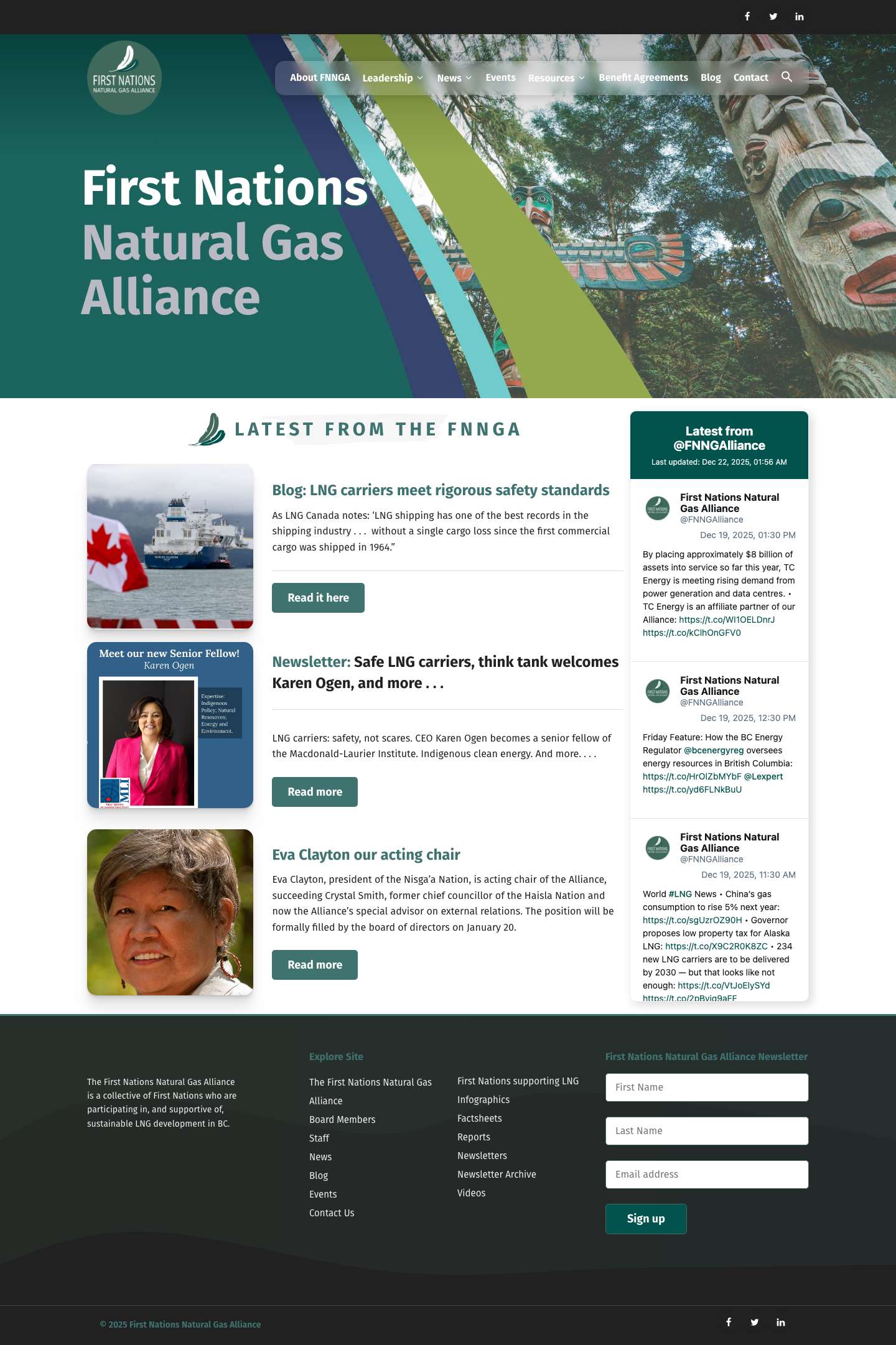 First Nations Natural Gas Alliance - Full Screenshot
