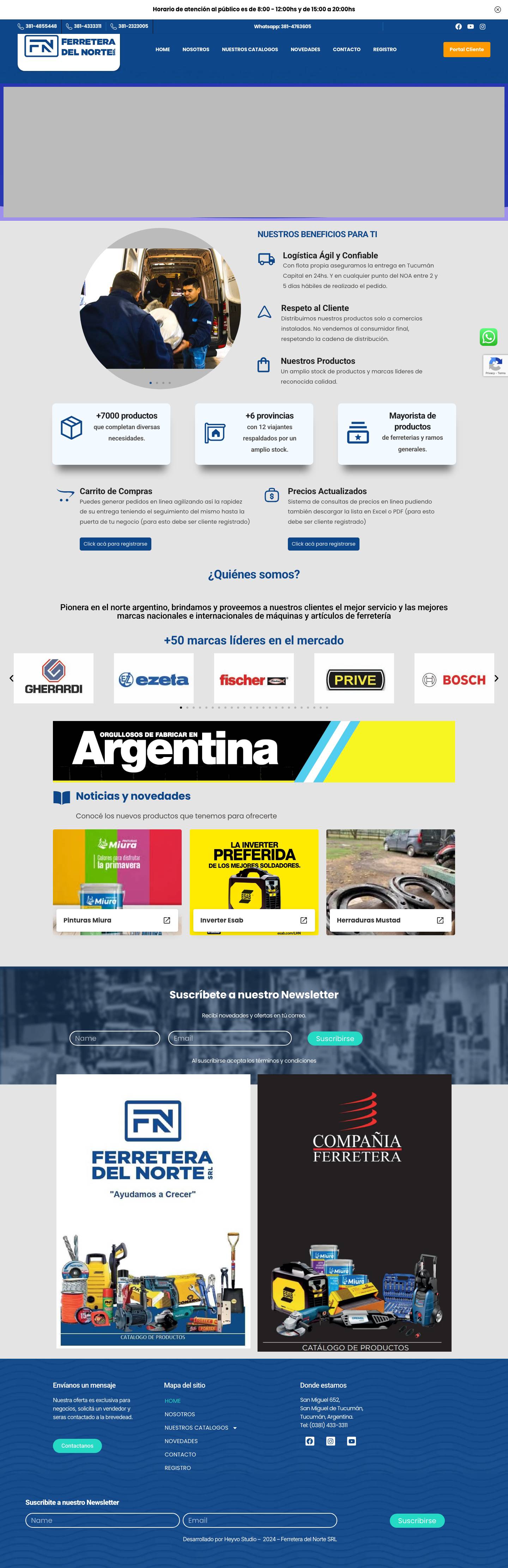 Home - Ferretera del Norte - Full Screenshot