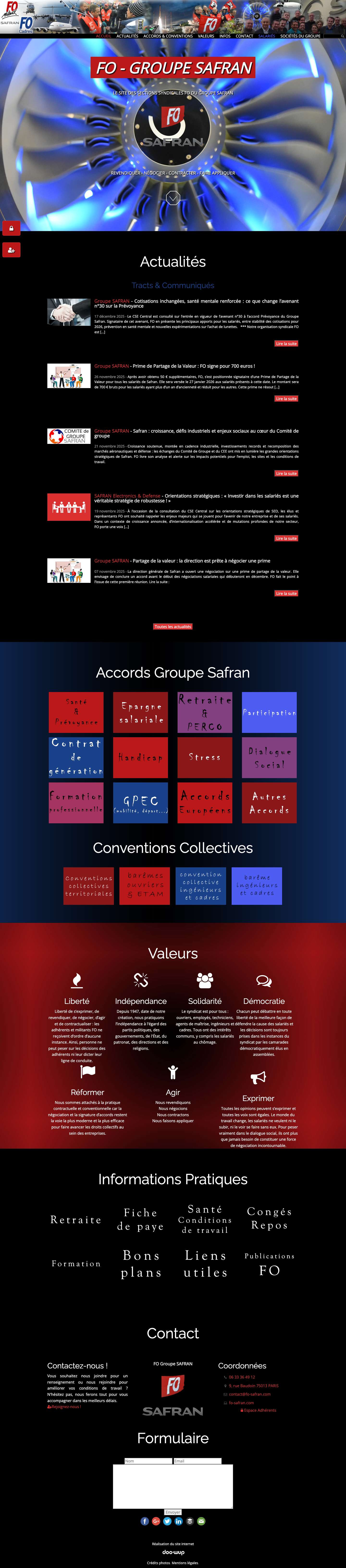 FO Groupe Safran - Force Ouvrière - coordination Groupe SafranFO Groupe Safran - Force Ouvrière - coordination Groupe Safran - Full Screenshot