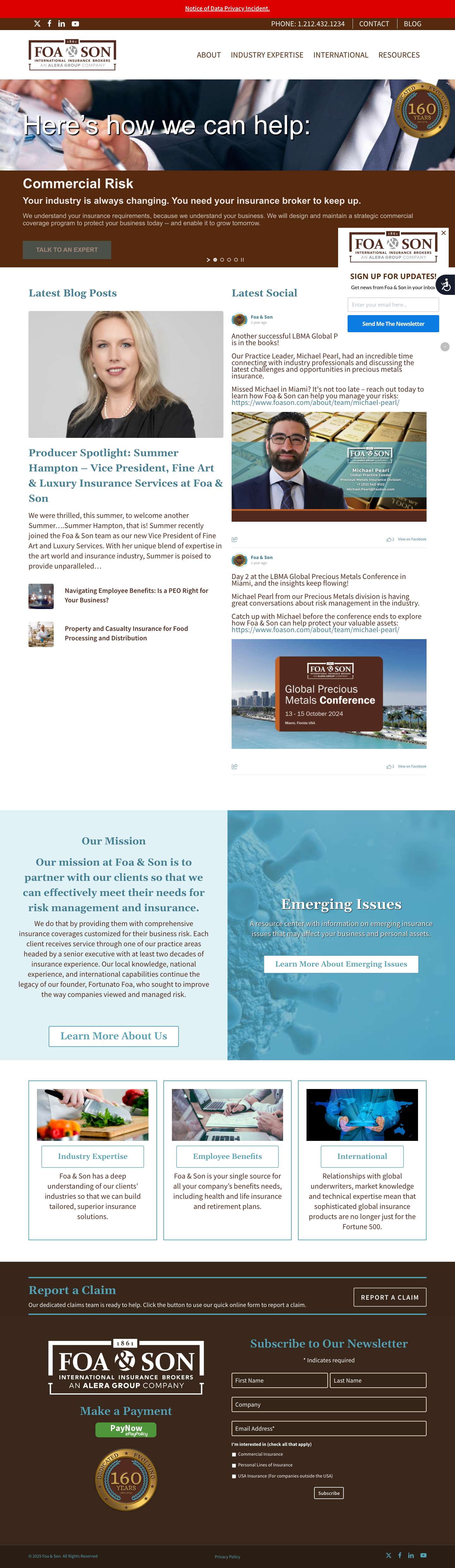 Home - Foa & Son - Full Screenshot