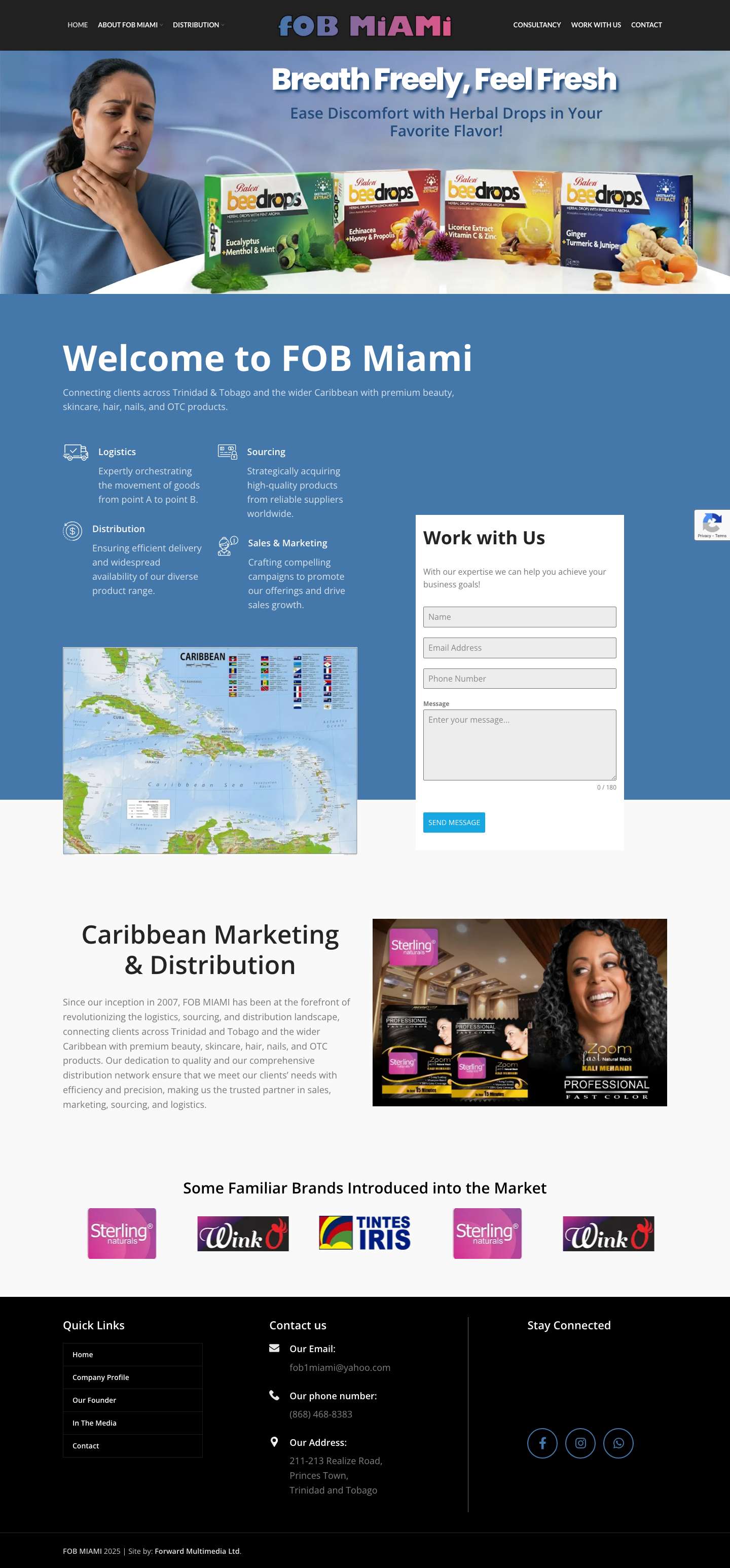 Home FOB Miami | fobmiamitt.com - Full Screenshot