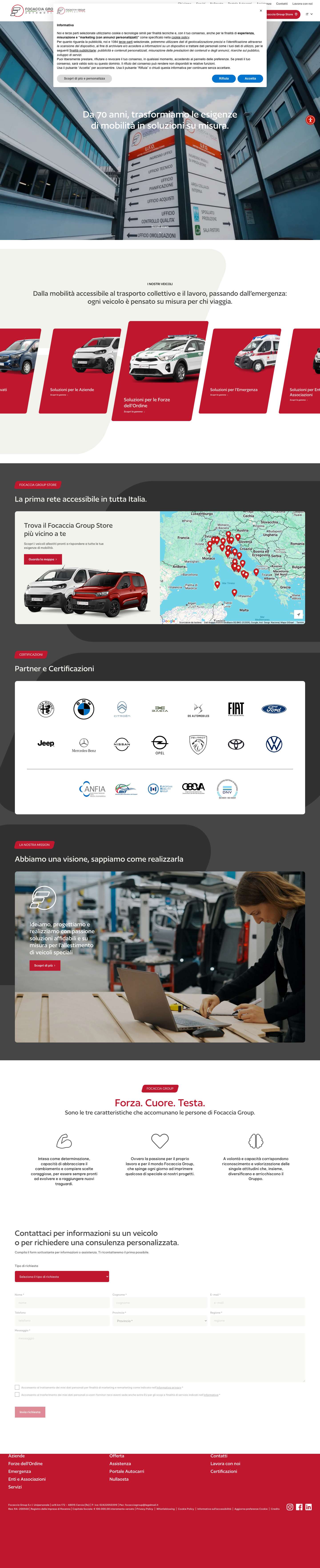 Veicoli Allestiti e Speciali | Focaccia Group - Full Screenshot