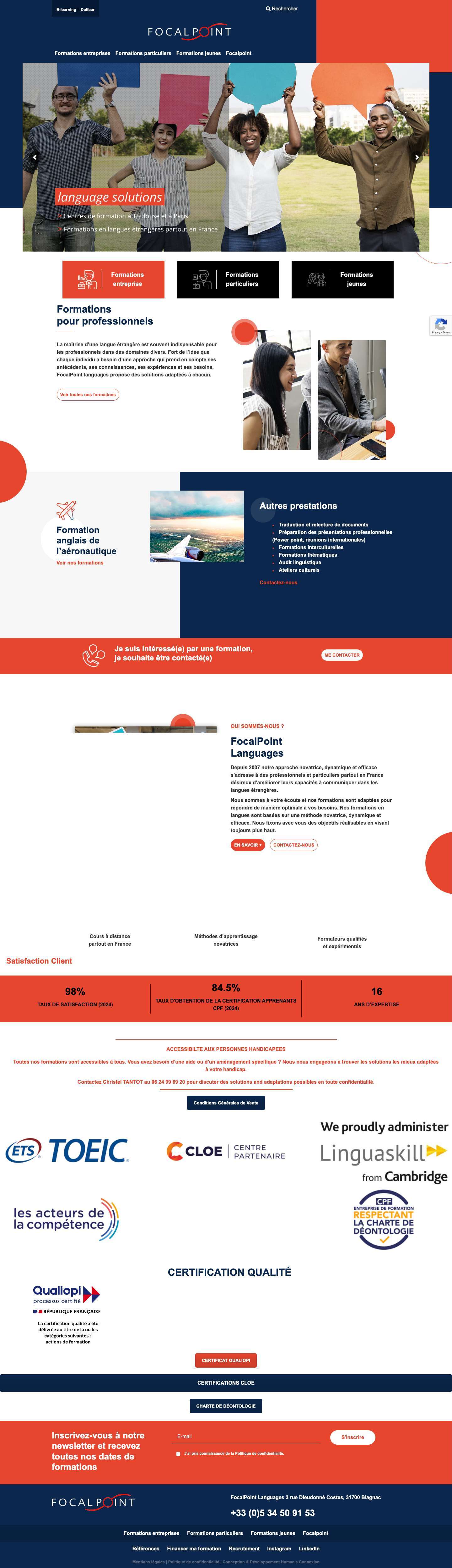 Accueil - FocalpointBakery WebsiteImage GridImage Grid - Full Screenshot