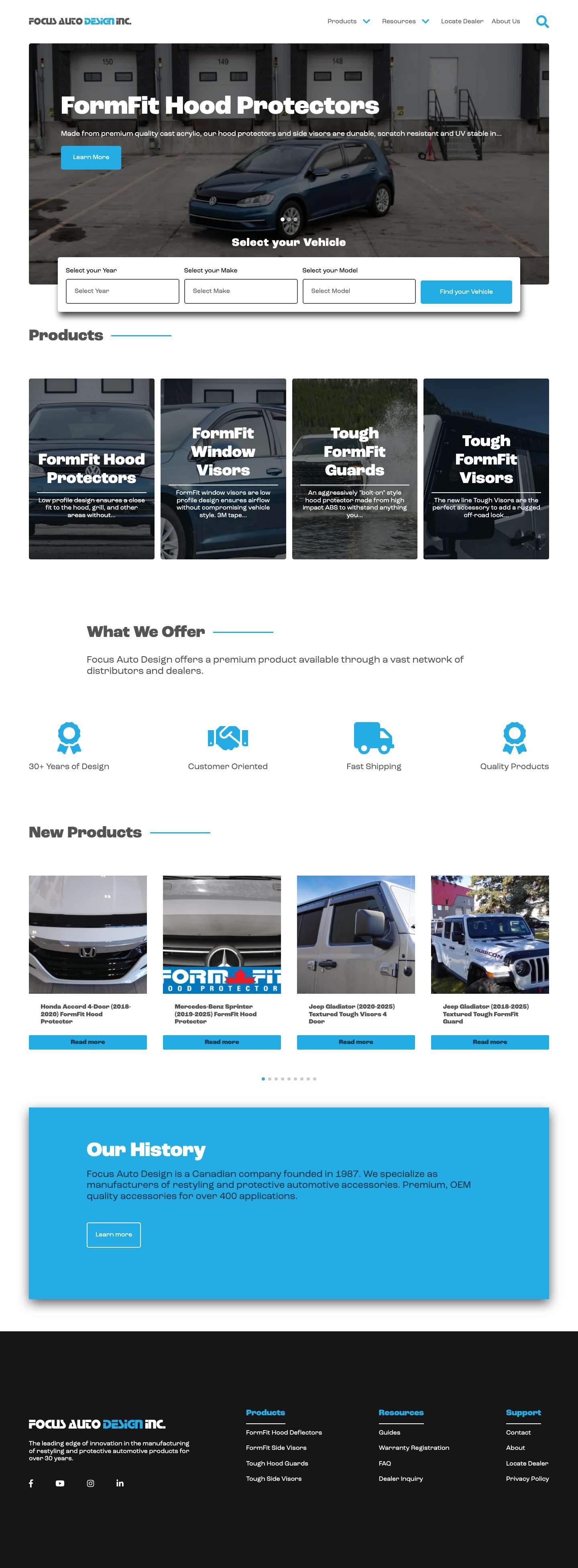 Focus Auto Design Inc. - Home Page - Full Screenshot