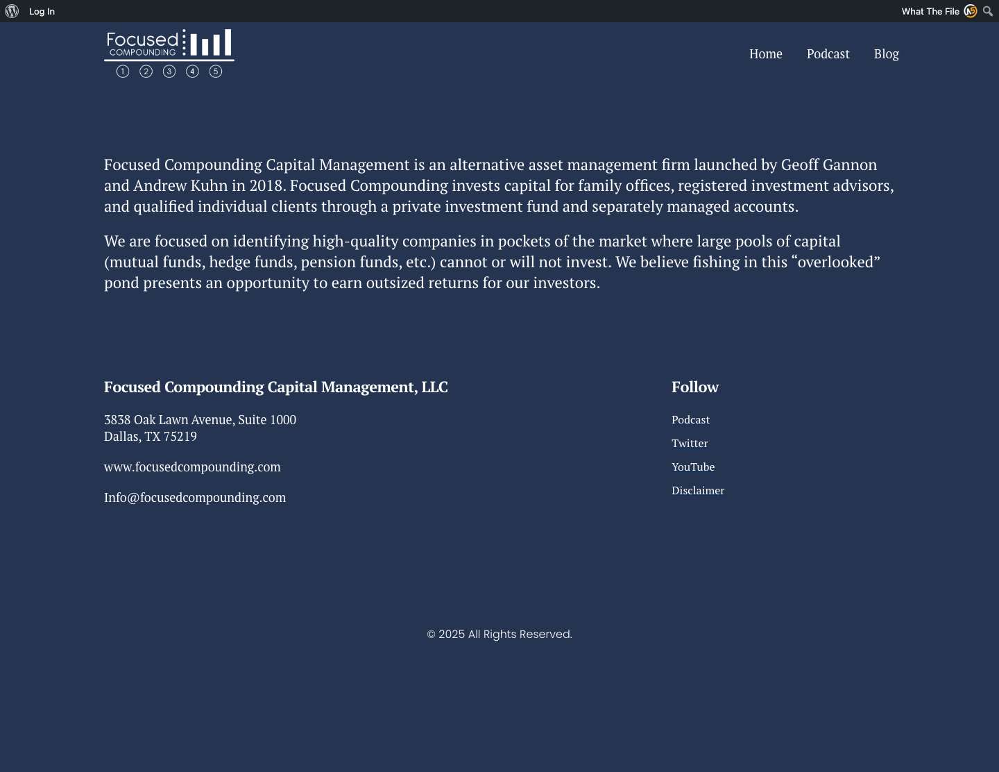 Focused Compounding - Full Screenshot