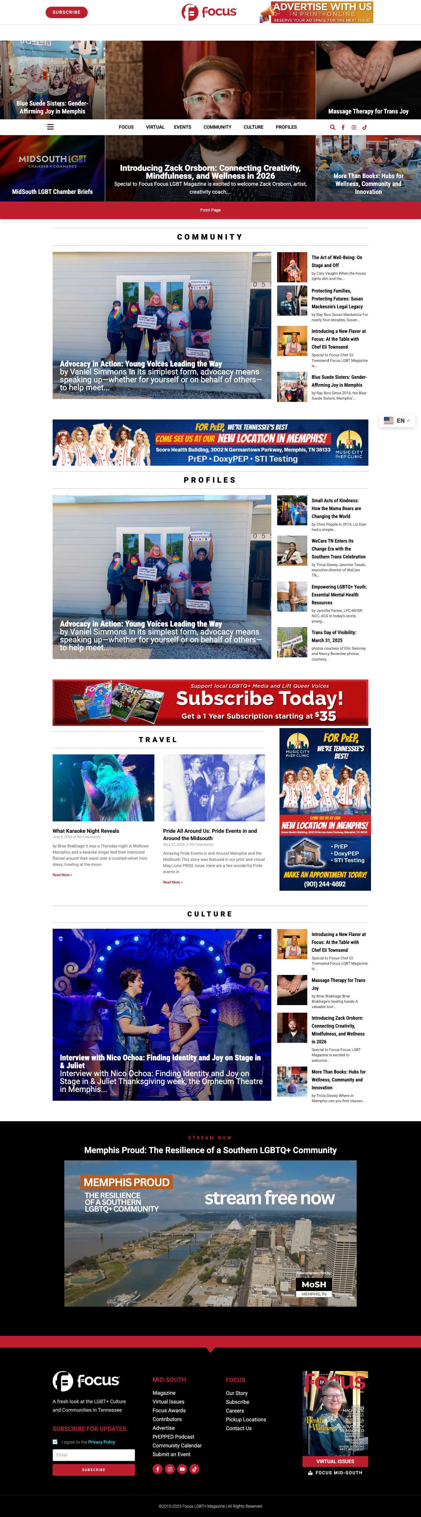 Focus Mid-South | Focus LGBT+ Magazine - Full Screenshot
