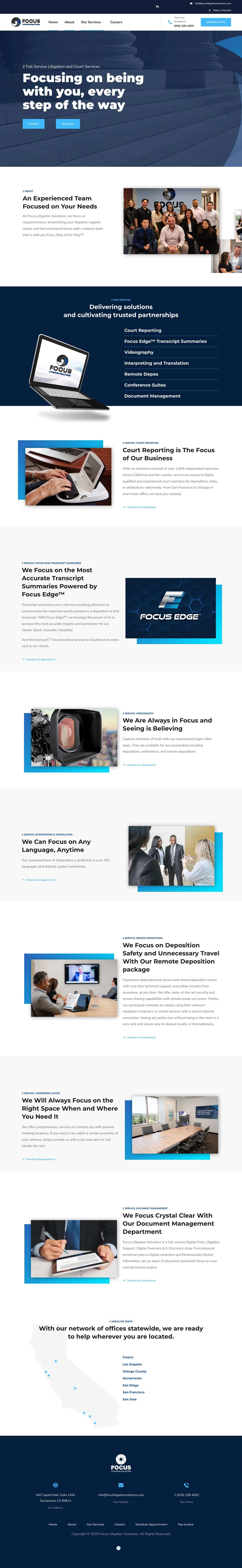 Focus Litigation Solutions – Full Service Litigation and Court Services - Full Screenshot