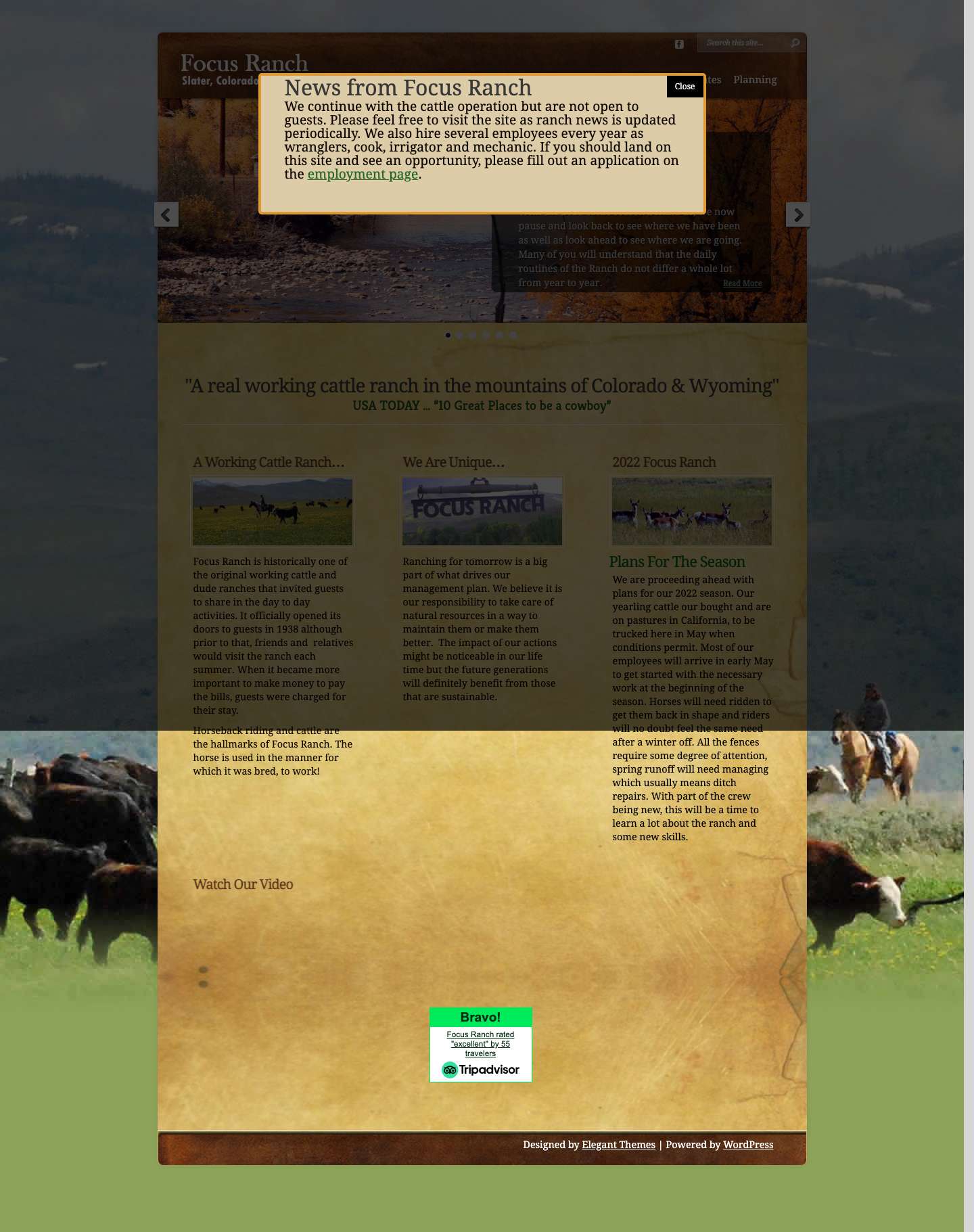 Focus Ranch - A Real Working Cattle Ranch in Slater Colorado - - Full Screenshot